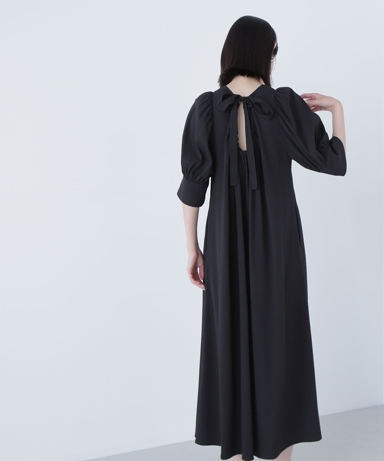  「バックリボンリラクシーワンピース」|ワンピース|