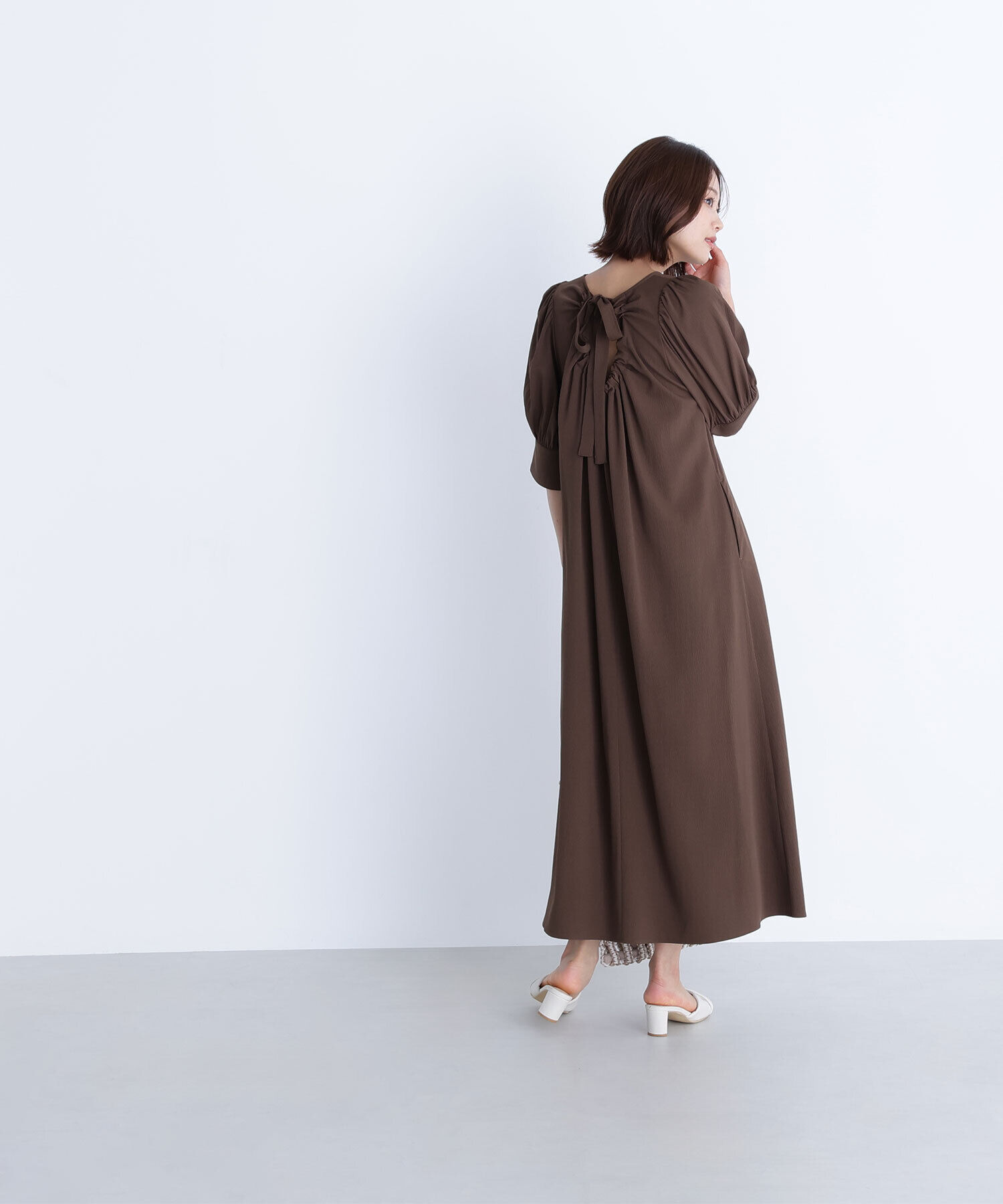  「バックリボンリラクシーワンピース」|ワンピース|