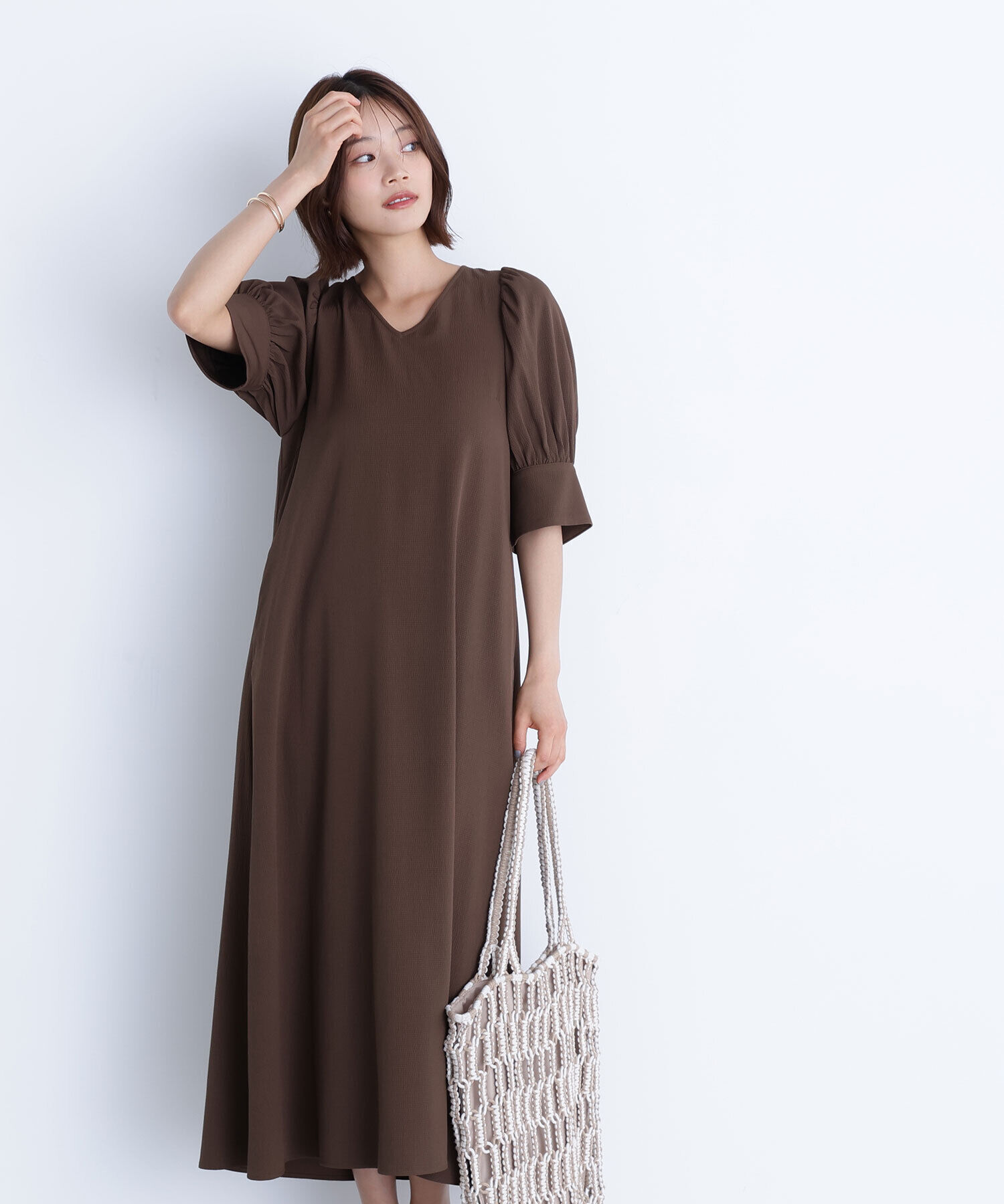  「バックリボンリラクシーワンピース」|ワンピース|