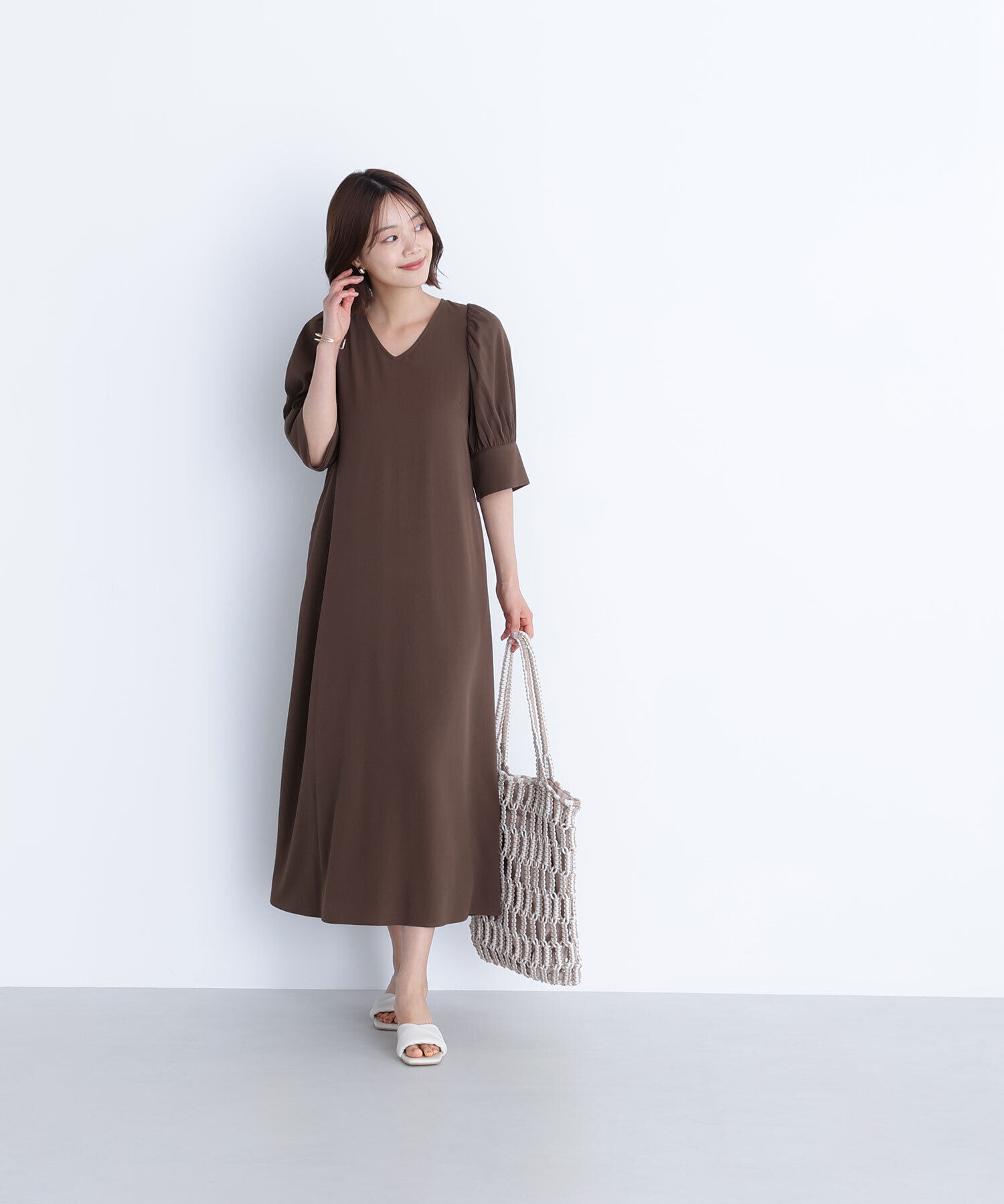  「バックリボンリラクシーワンピース」|ワンピース|