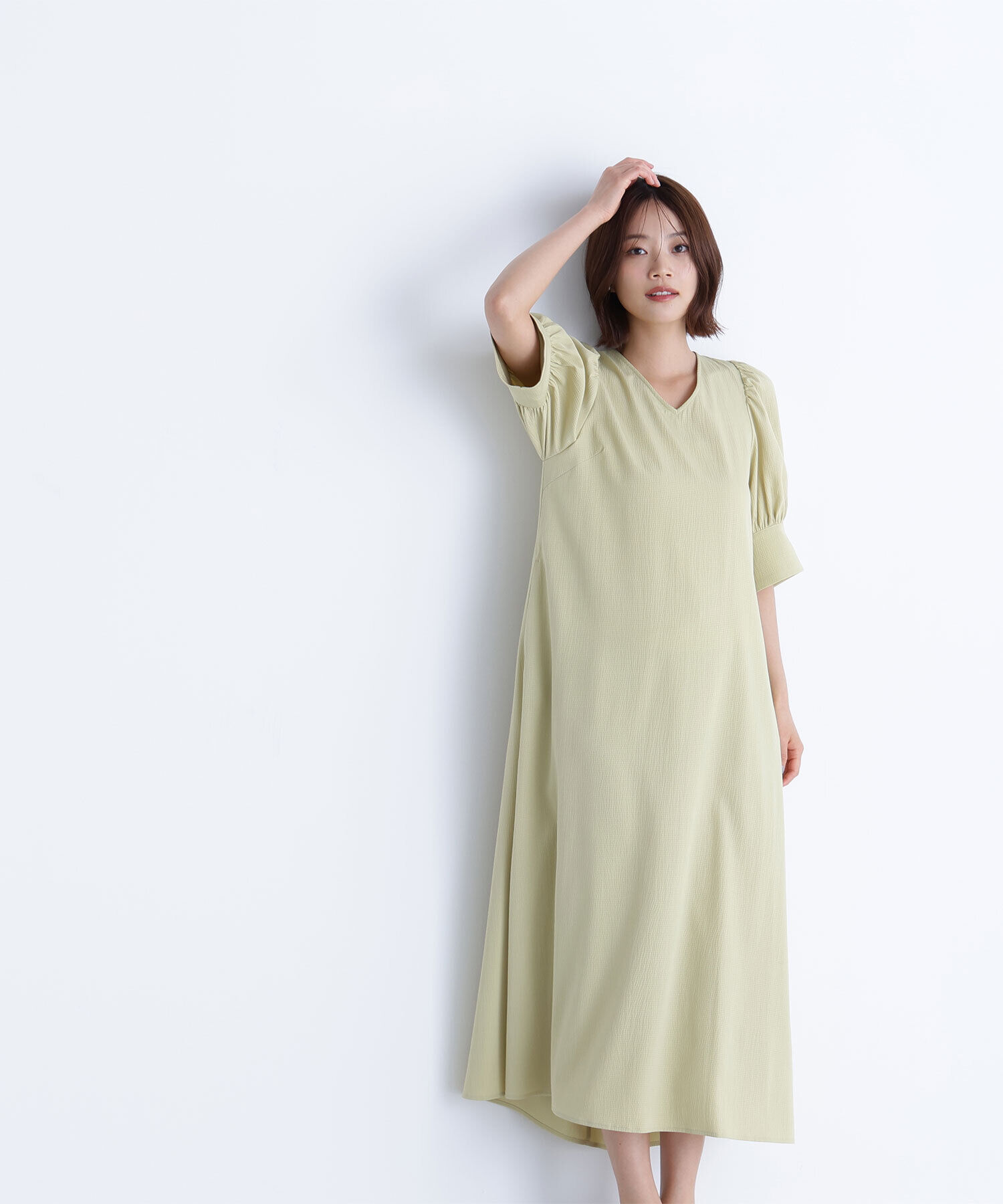  「バックリボンリラクシーワンピース」|ワンピース|