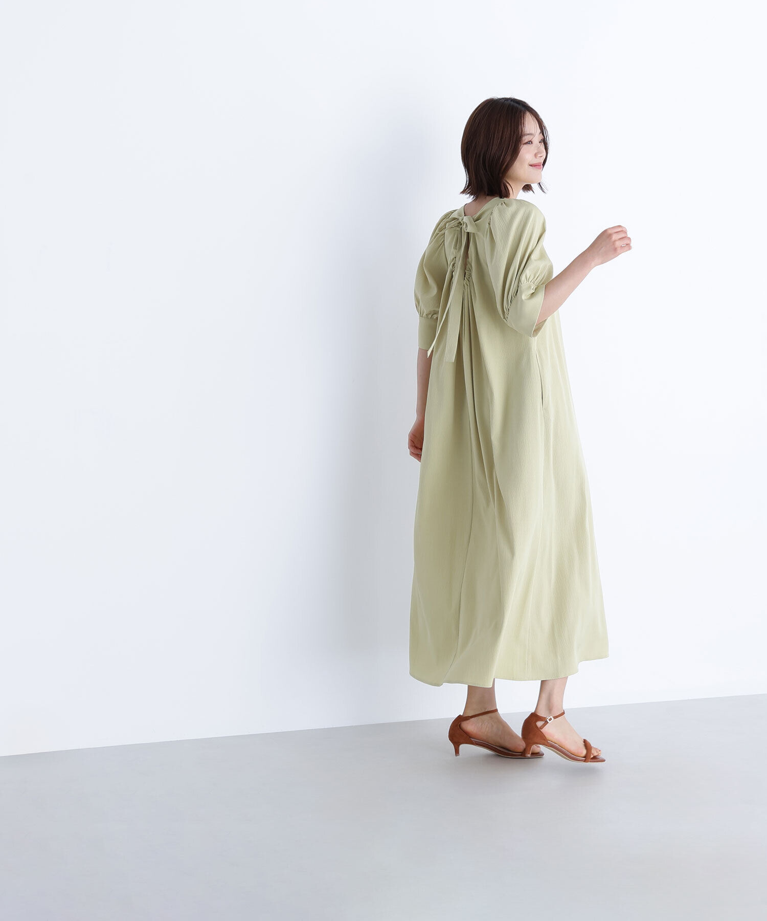  「バックリボンリラクシーワンピース」|ワンピース|