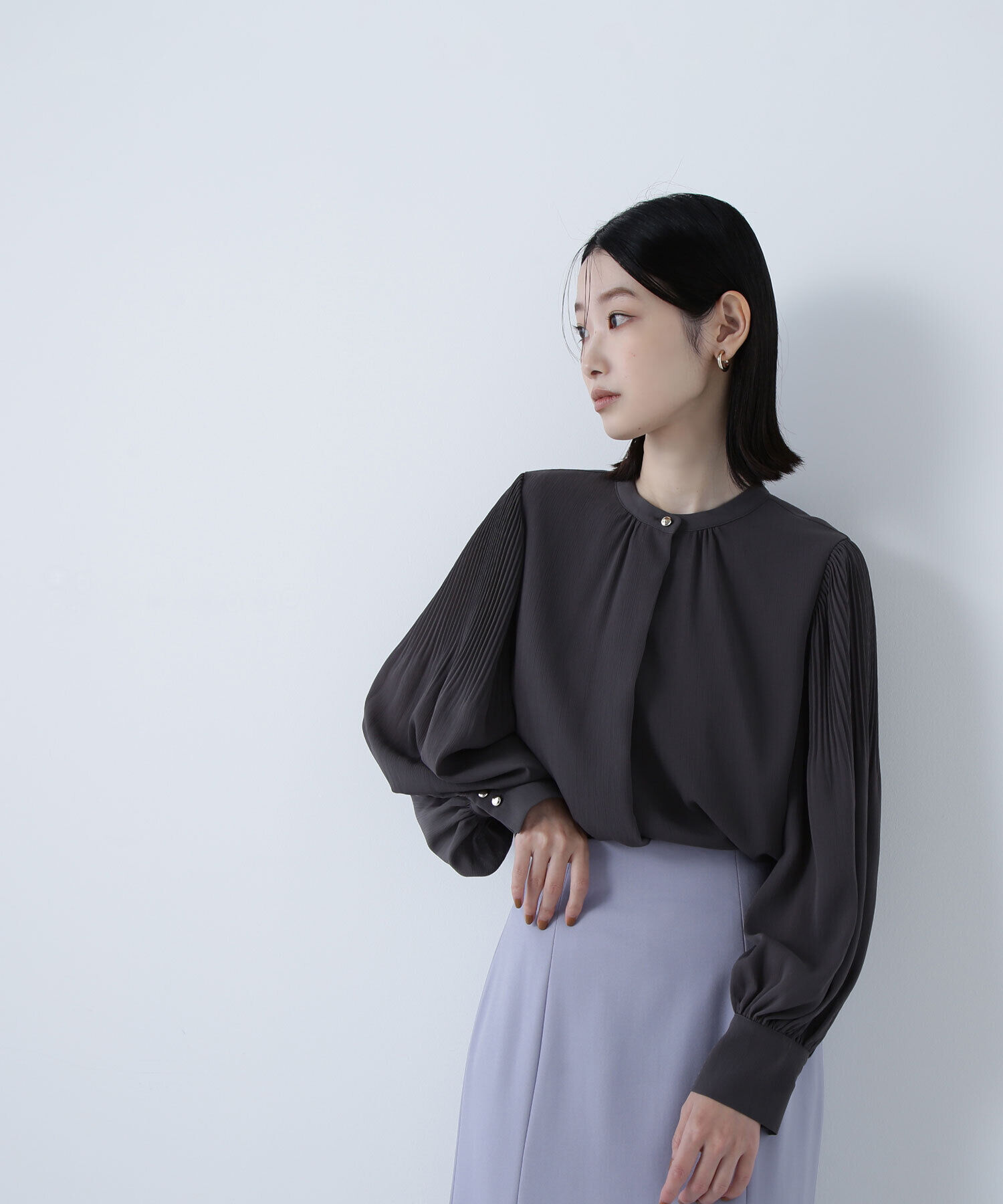  「メタルポイント楊柳ブラウス」|シャツ・ブラウス|