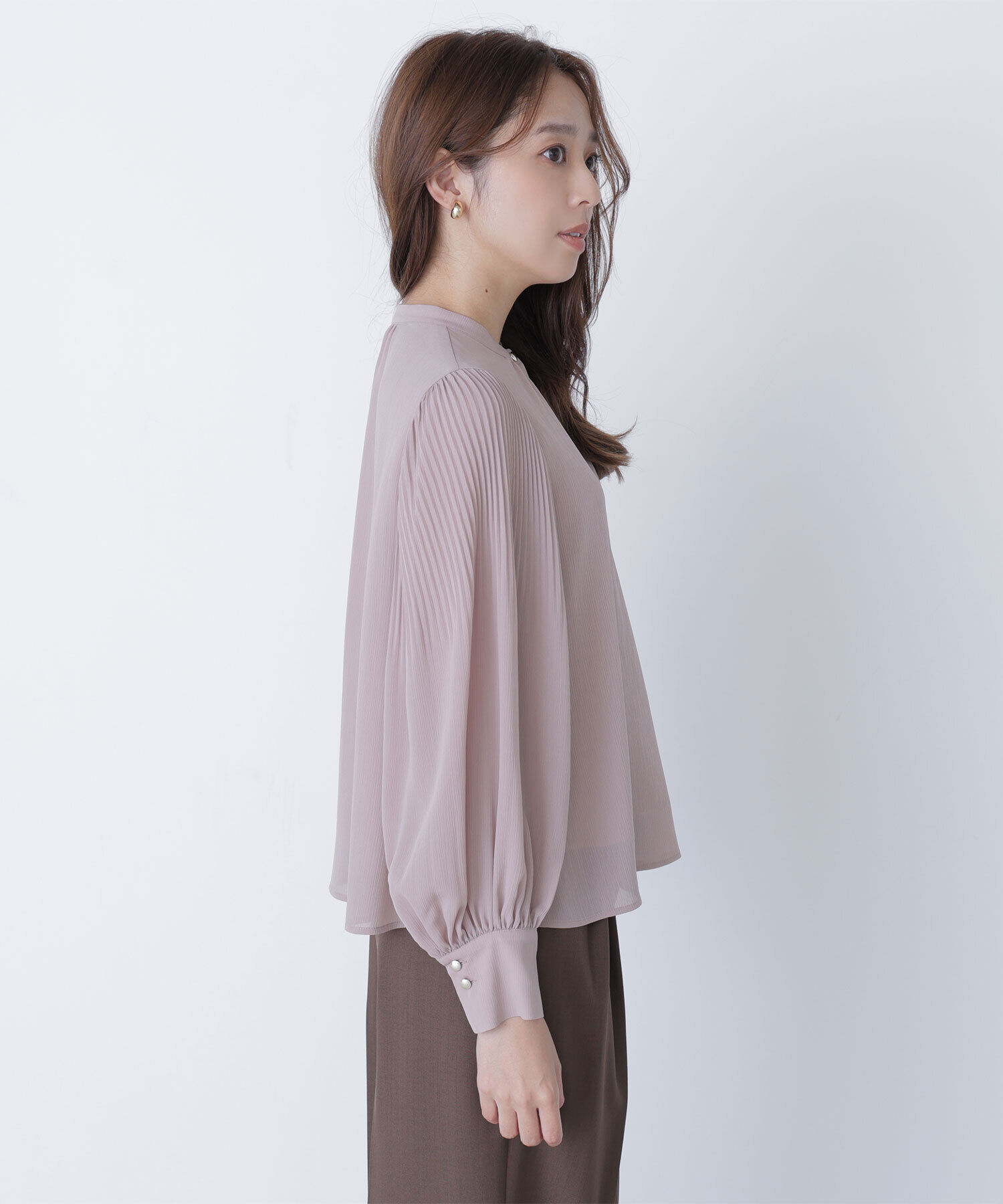  「メタルポイント楊柳ブラウス」|シャツ・ブラウス|
