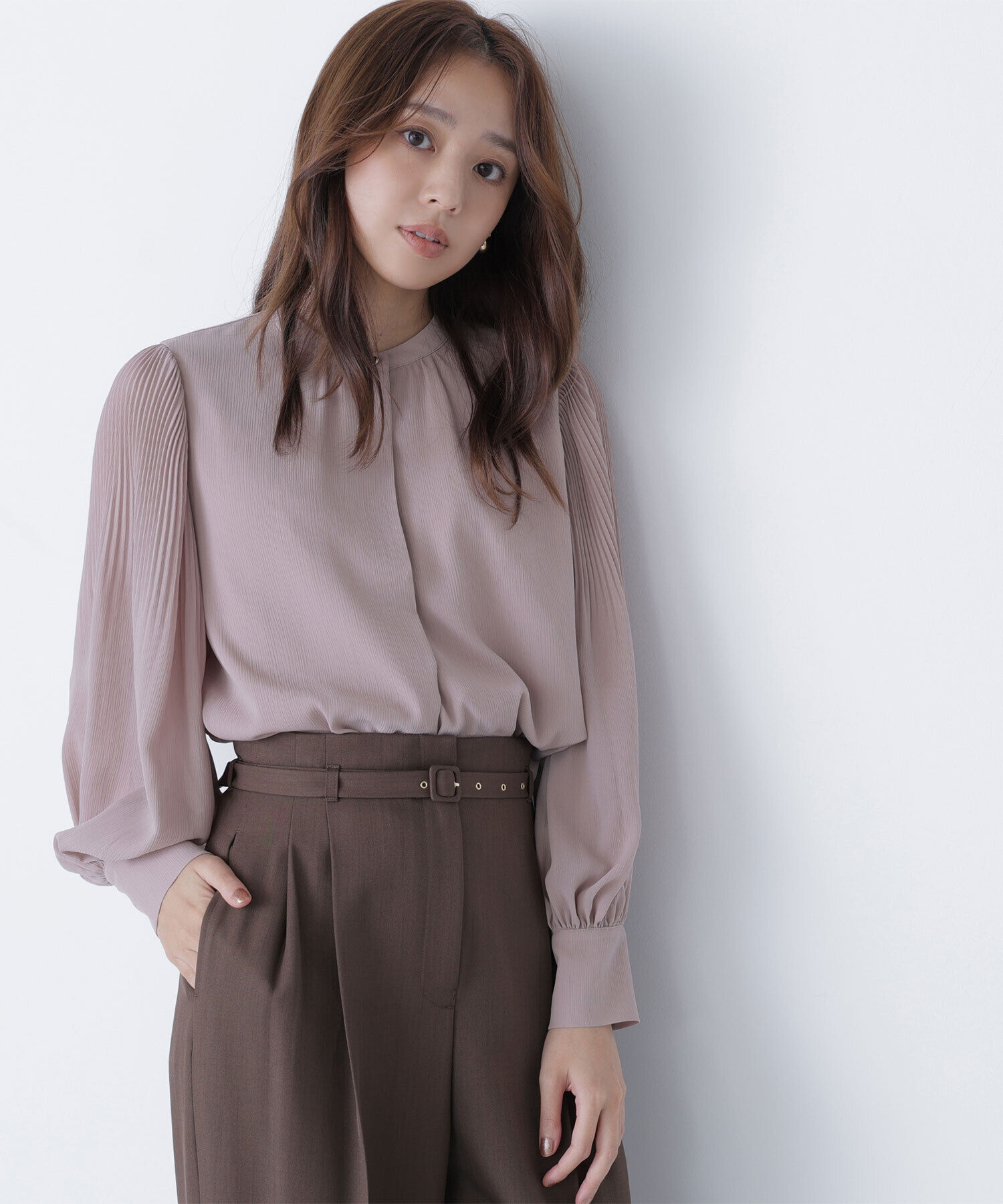  「メタルポイント楊柳ブラウス」|シャツ・ブラウス|