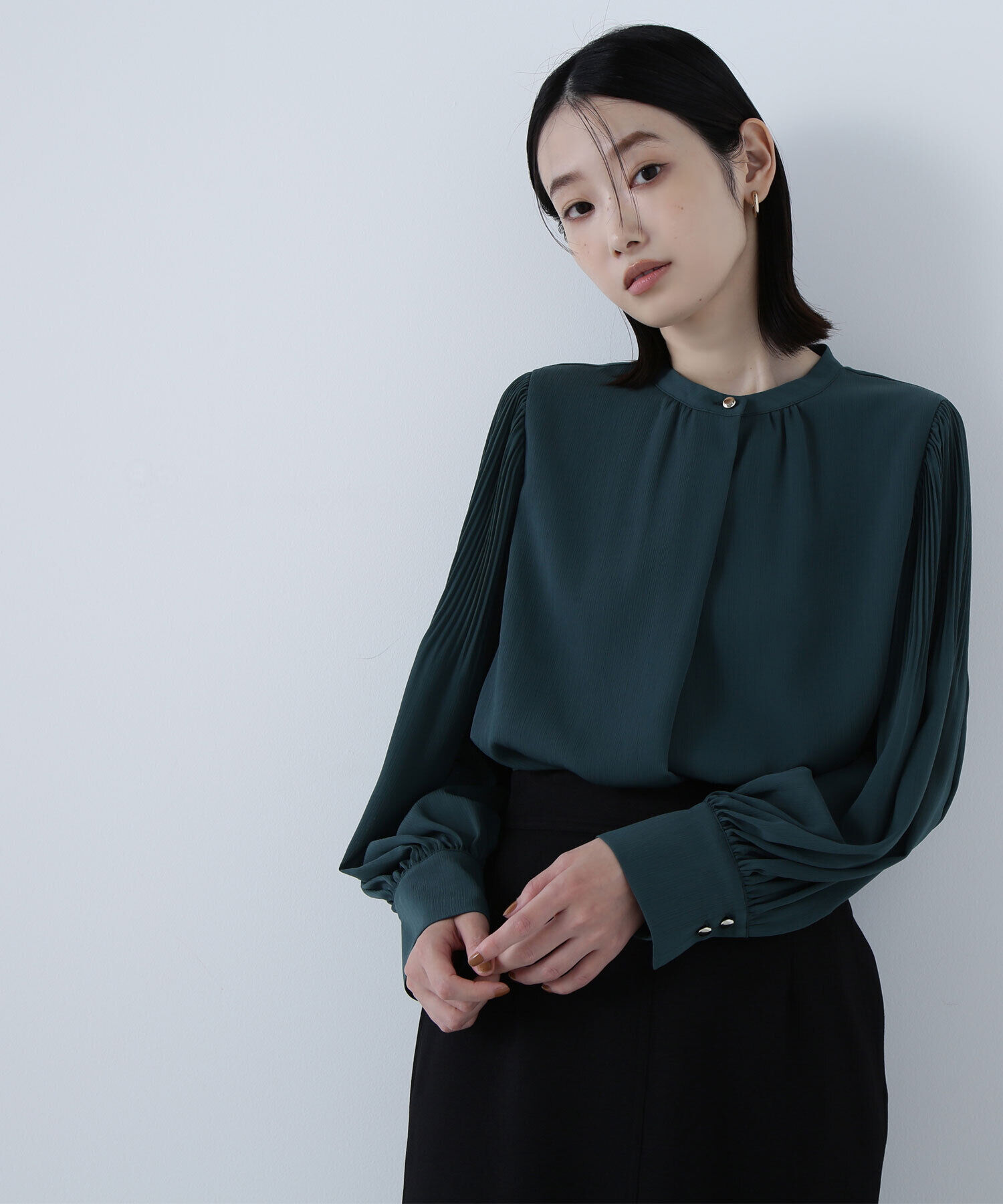  「メタルポイント楊柳ブラウス」|シャツ・ブラウス|