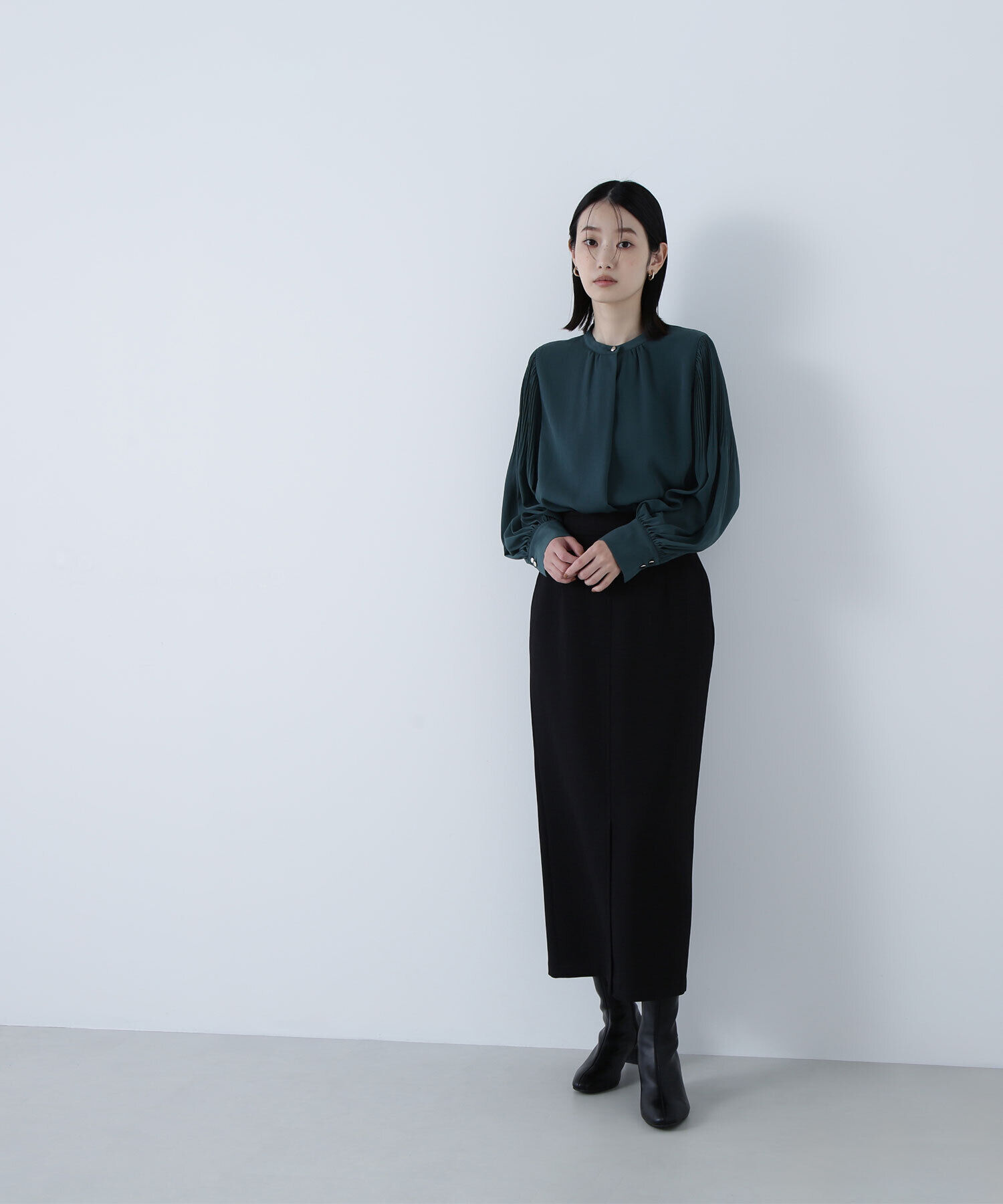  「メタルポイント楊柳ブラウス」|シャツ・ブラウス|