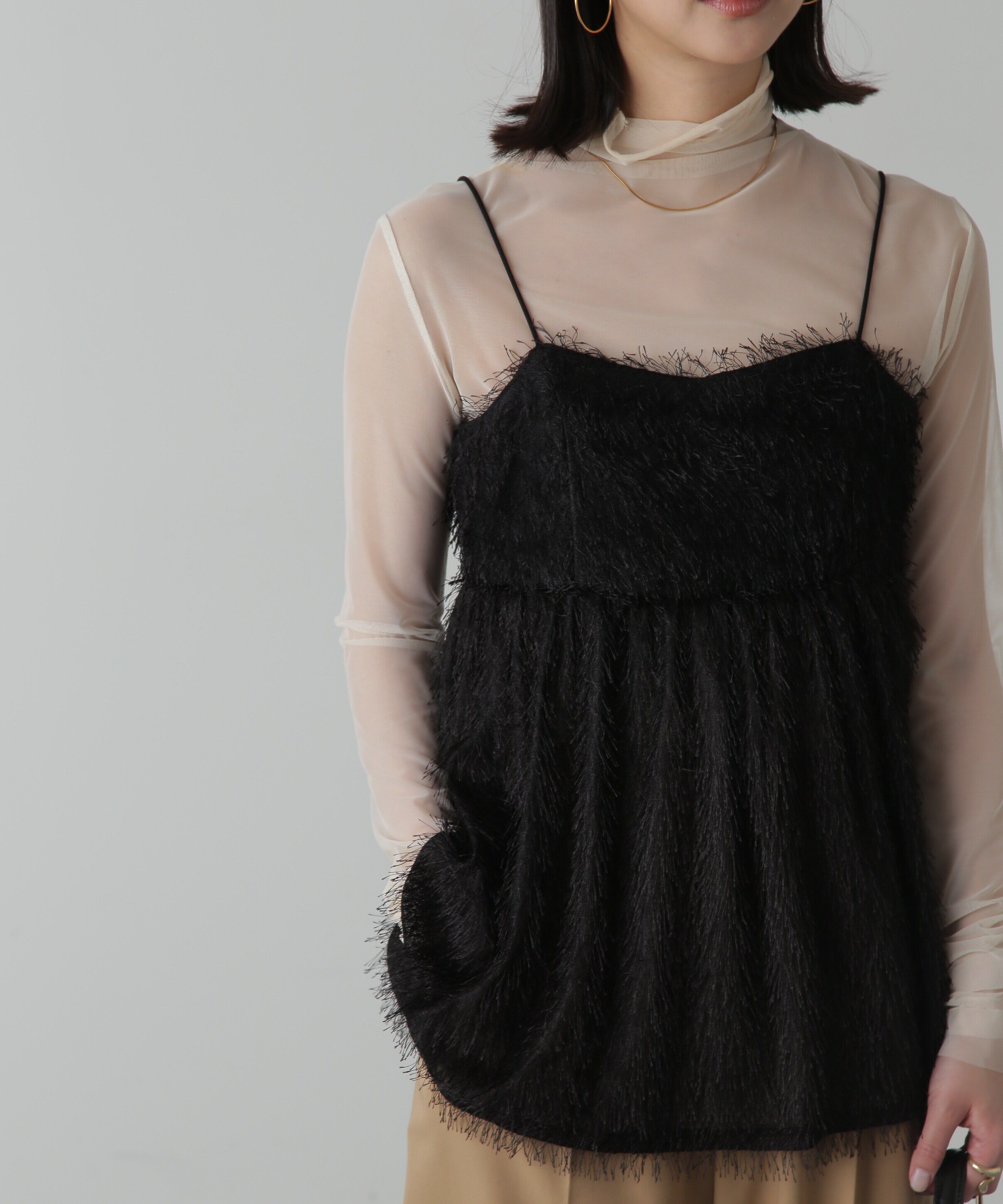  「前後2Wayシャギービスチェ」|シャツ・ブラウス|