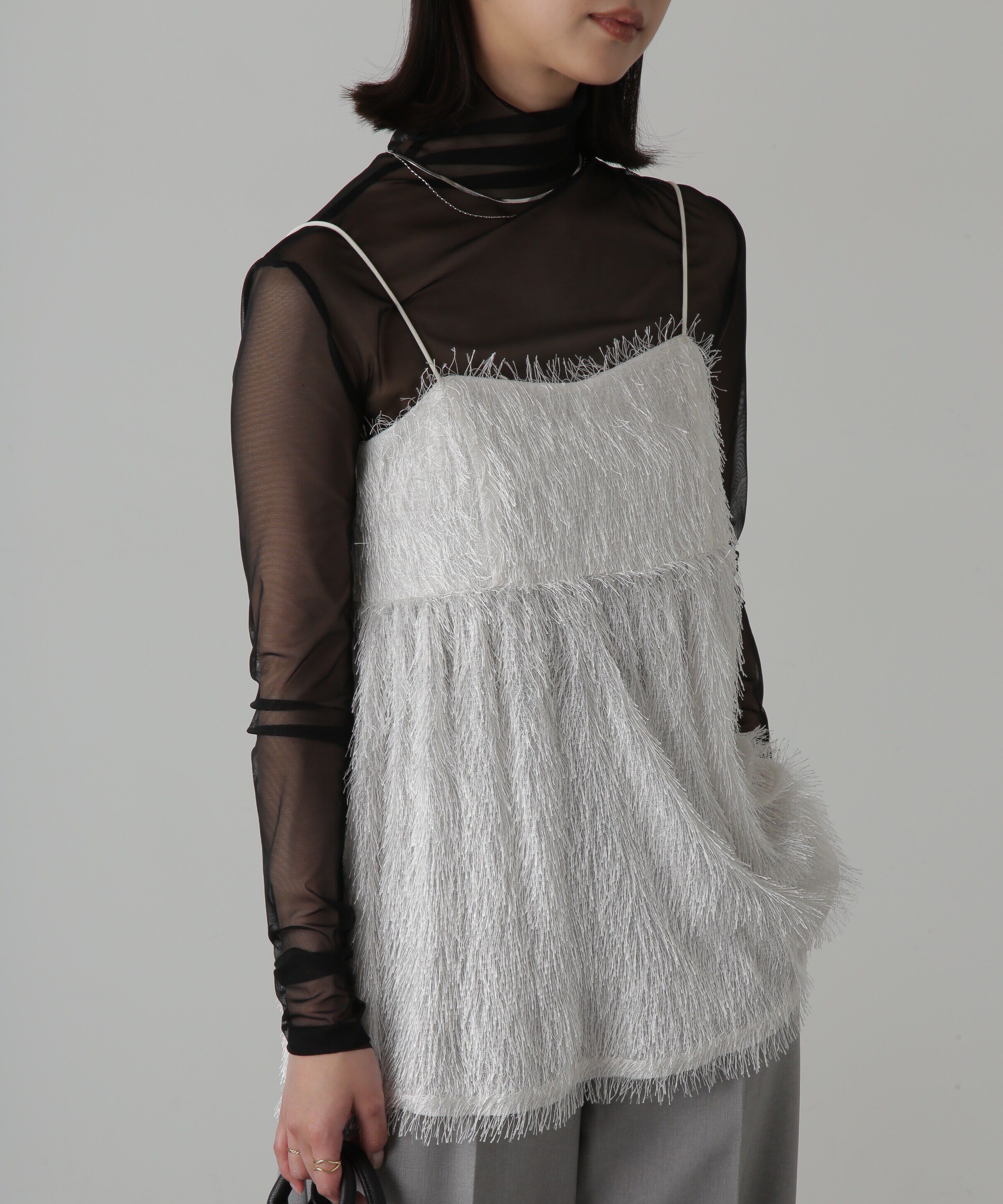  「前後2Wayシャギービスチェ」|シャツ・ブラウス|オフ