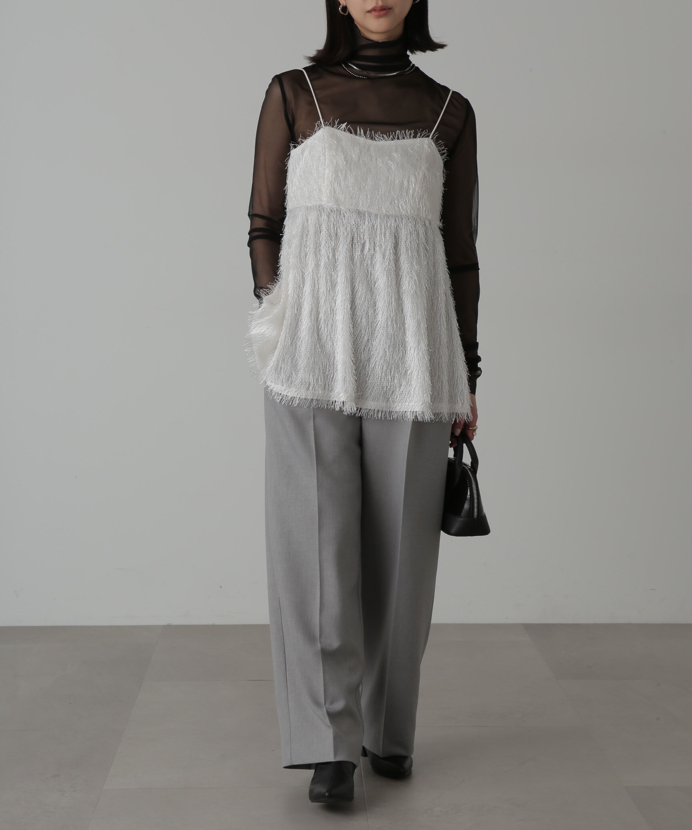  「前後2Wayシャギービスチェ」|シャツ・ブラウス|