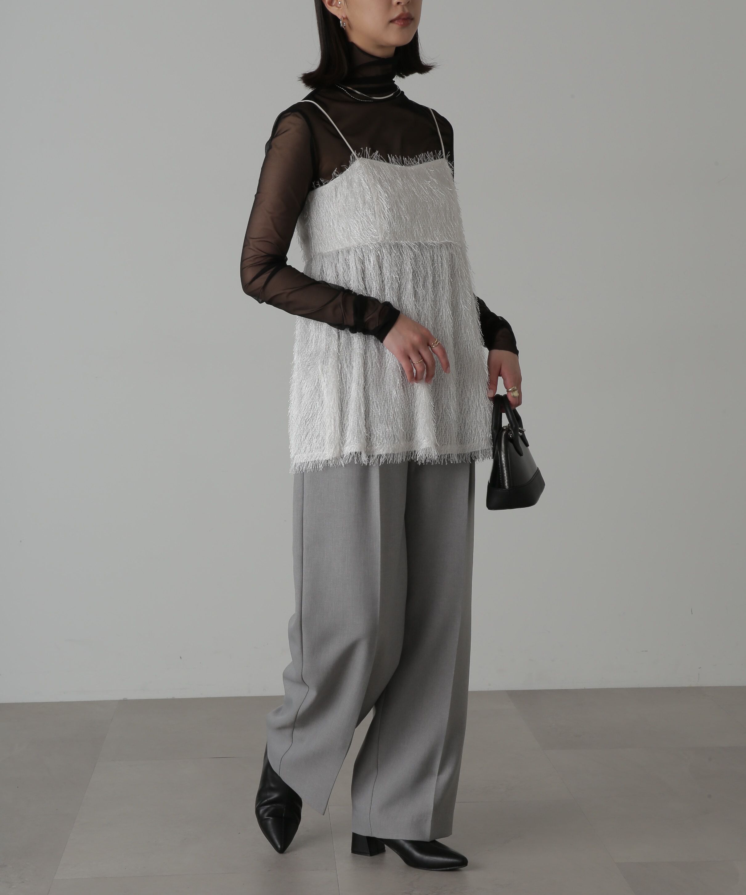  「前後2Wayシャギービスチェ」|シャツ・ブラウス|