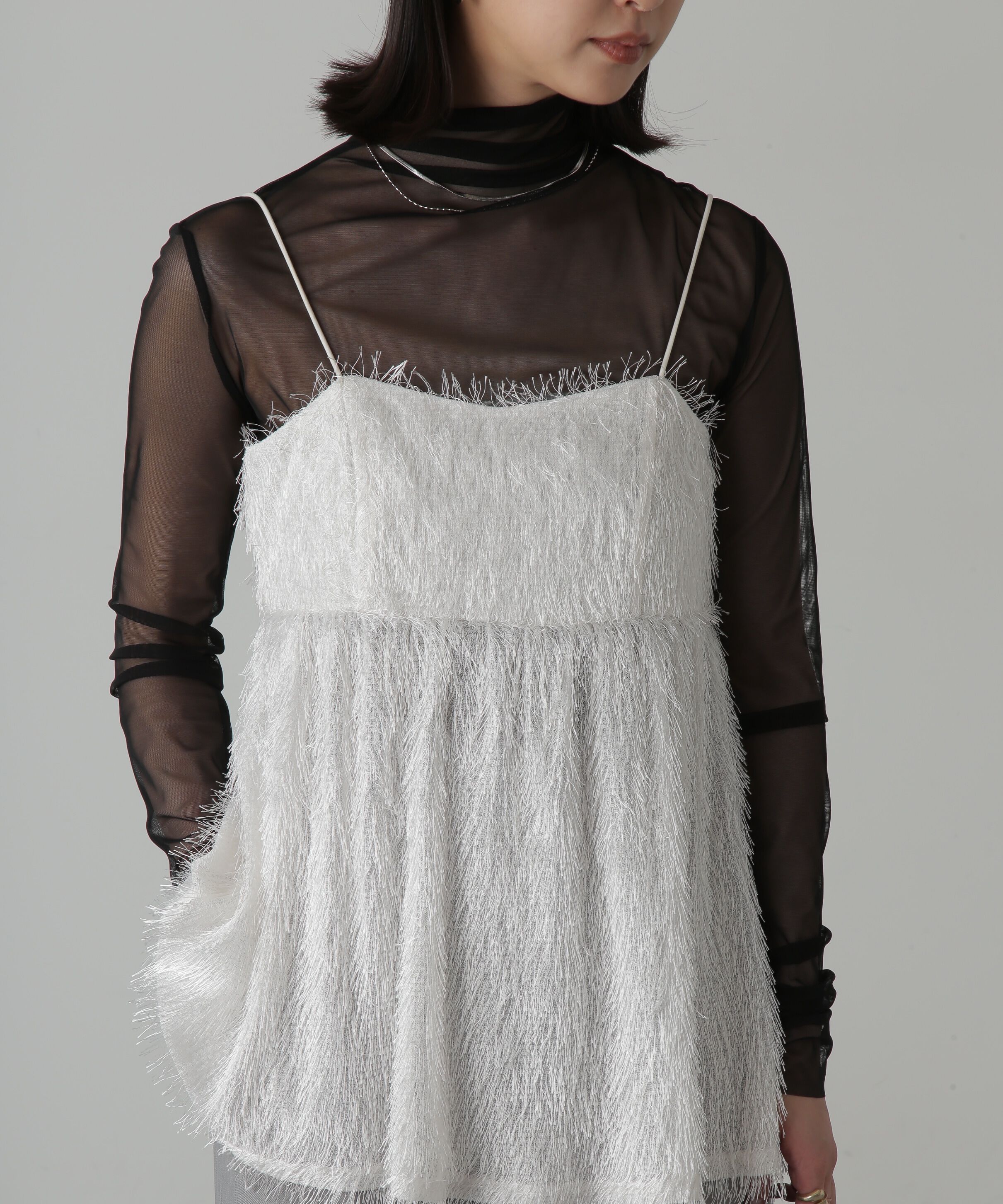  「前後2Wayシャギービスチェ」|シャツ・ブラウス|