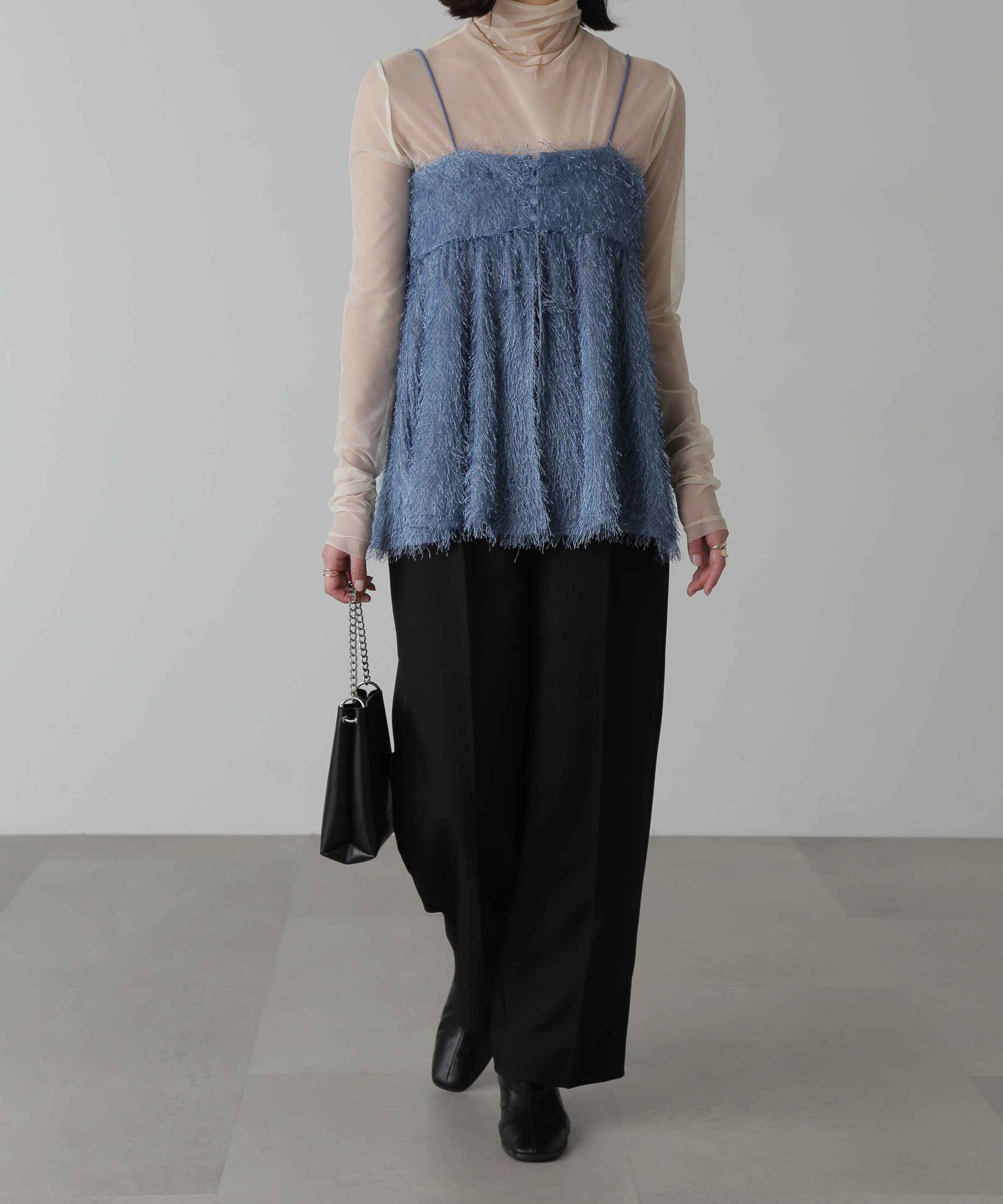  「前後2Wayシャギービスチェ」|シャツ・ブラウス|