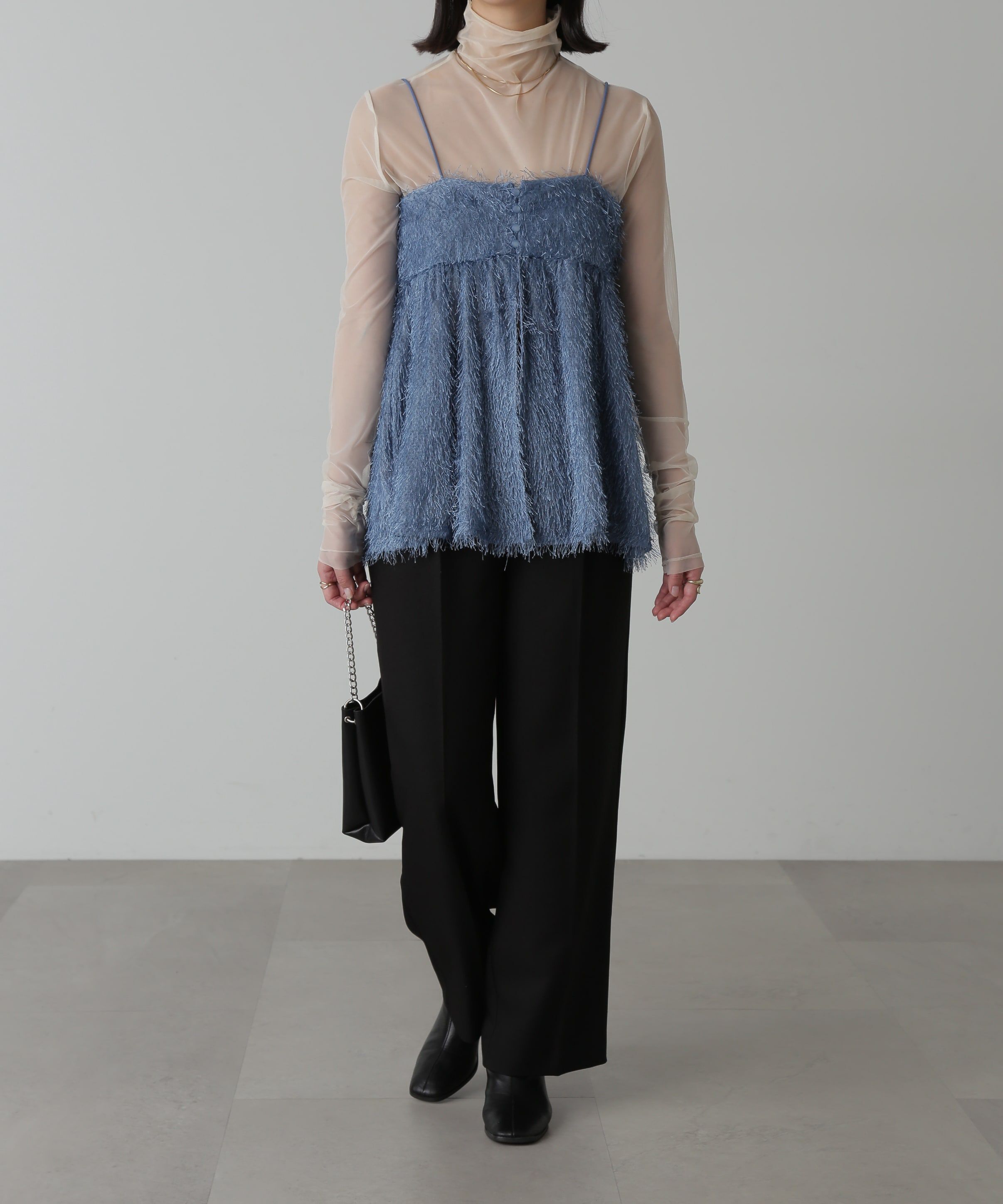  「前後2Wayシャギービスチェ」|シャツ・ブラウス|