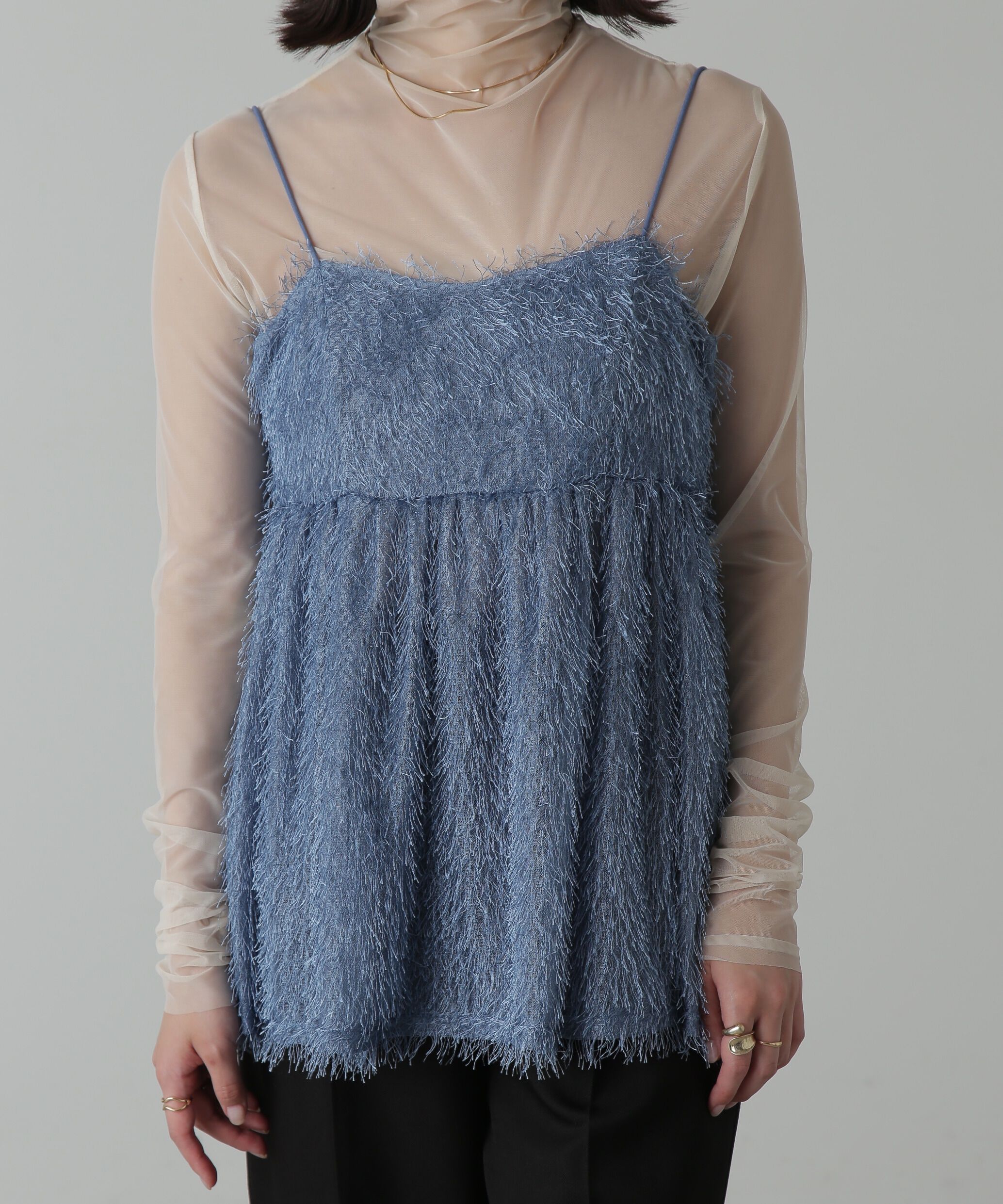  「前後2Wayシャギービスチェ」|シャツ・ブラウス|