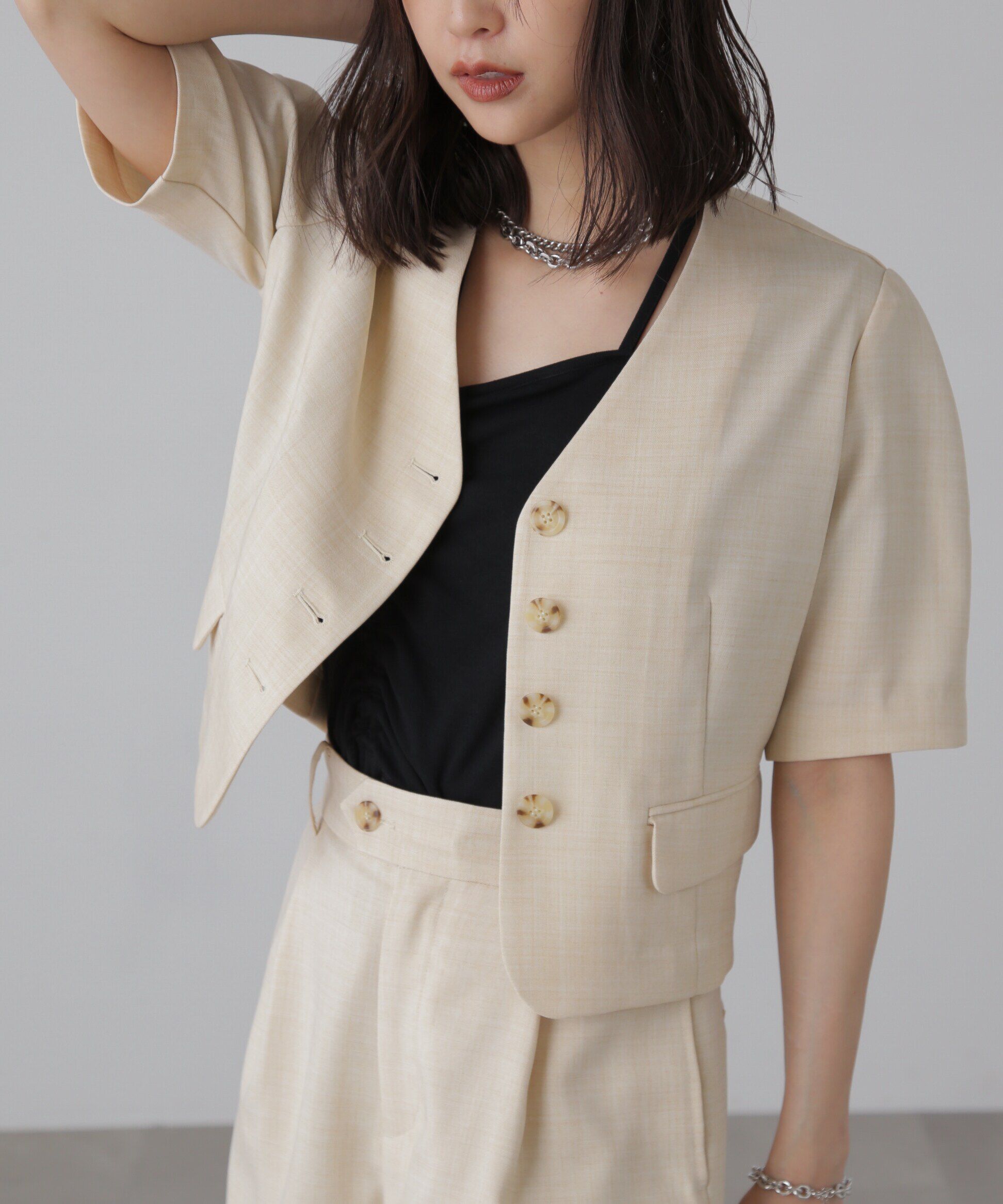  「〈セットアップ対応〉ショート丈ジャケット」|その他|