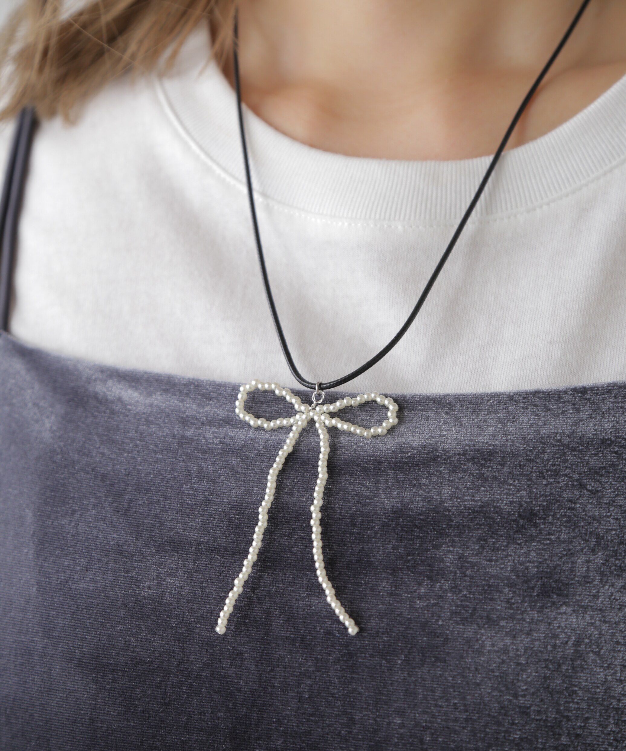  「ロングリボンネックレス」|その他|