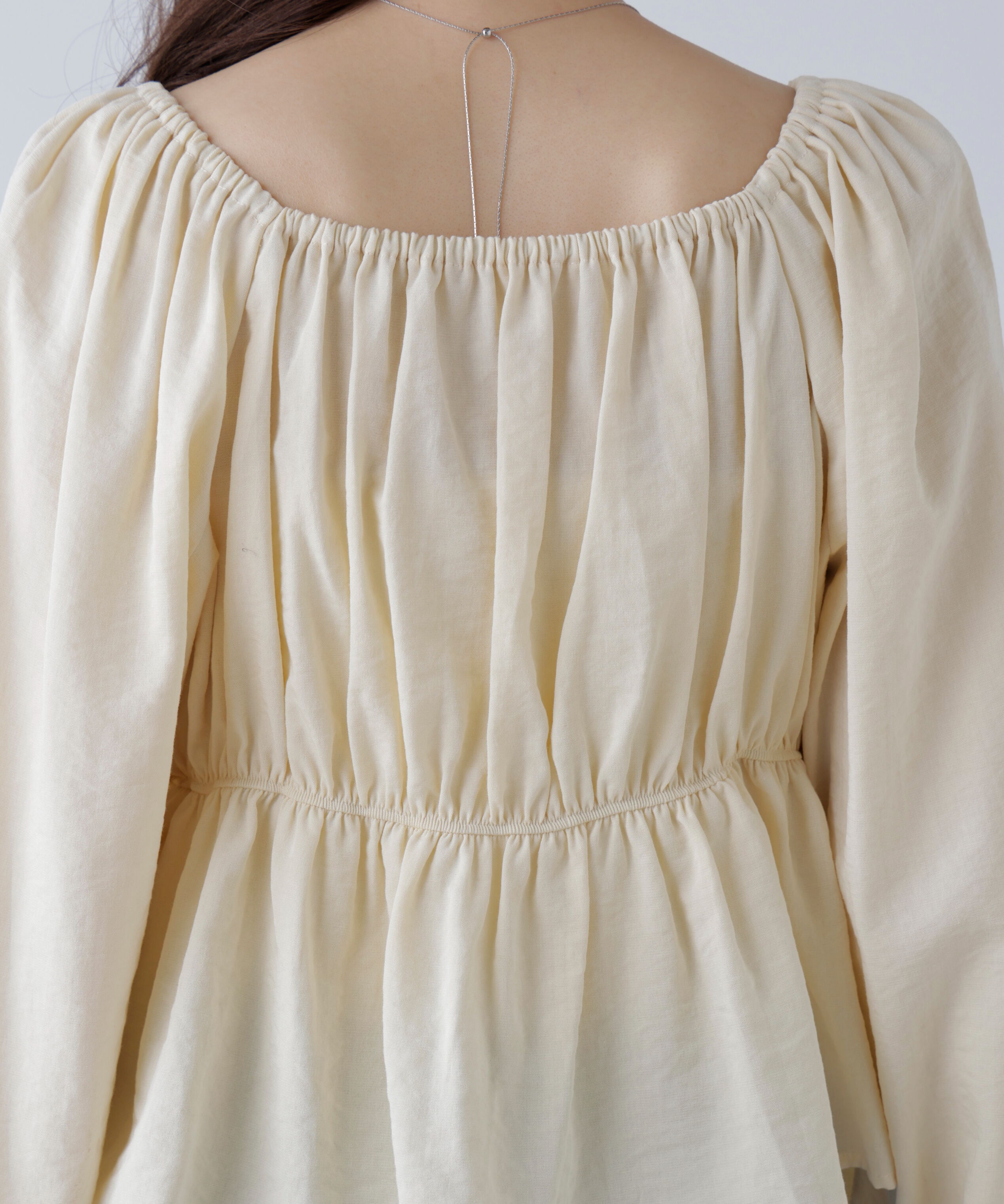  「ペプラムスクエアネックブラウス」|シャツ・ブラウス|