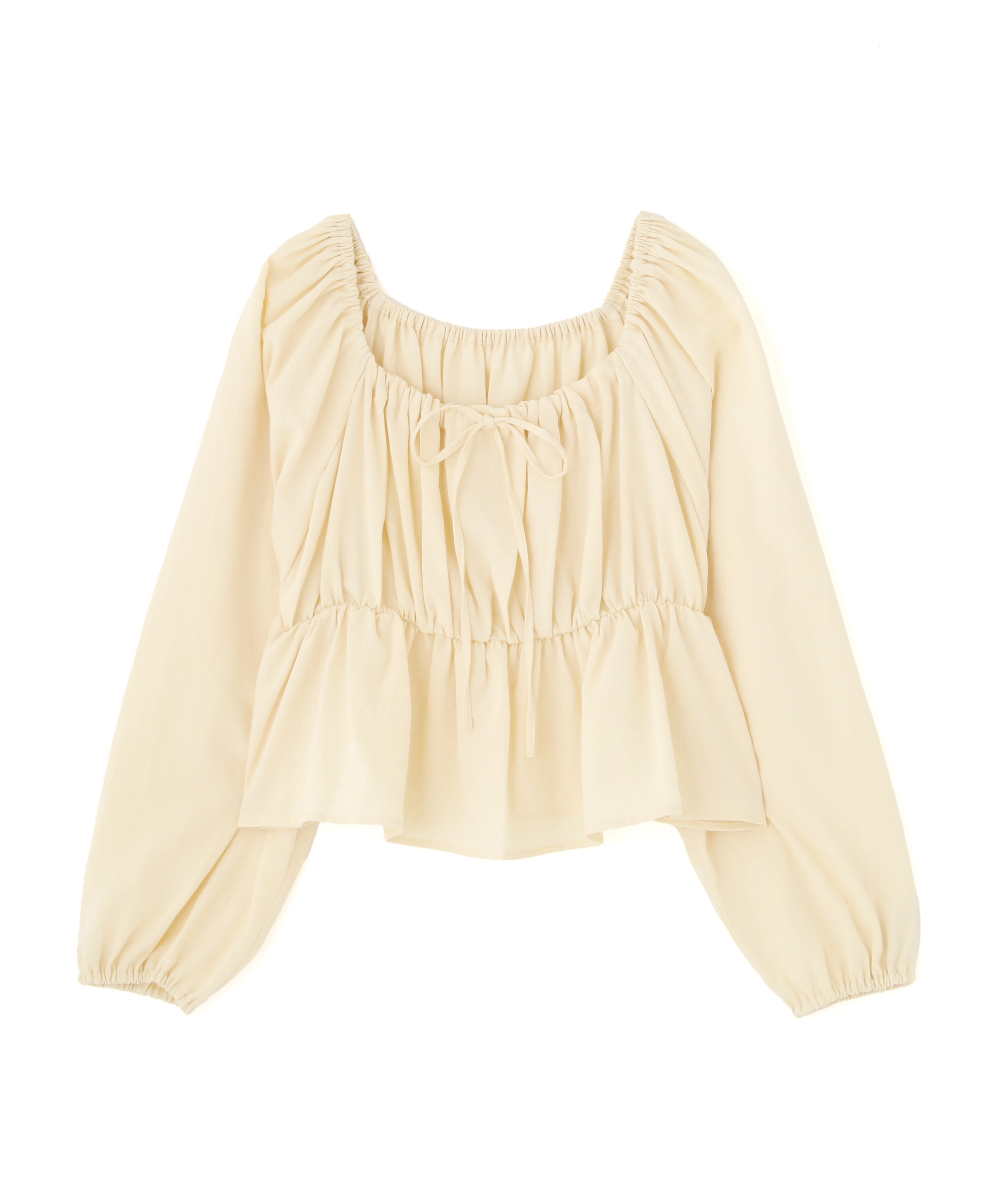  「ペプラムスクエアネックブラウス」|シャツ・ブラウス|