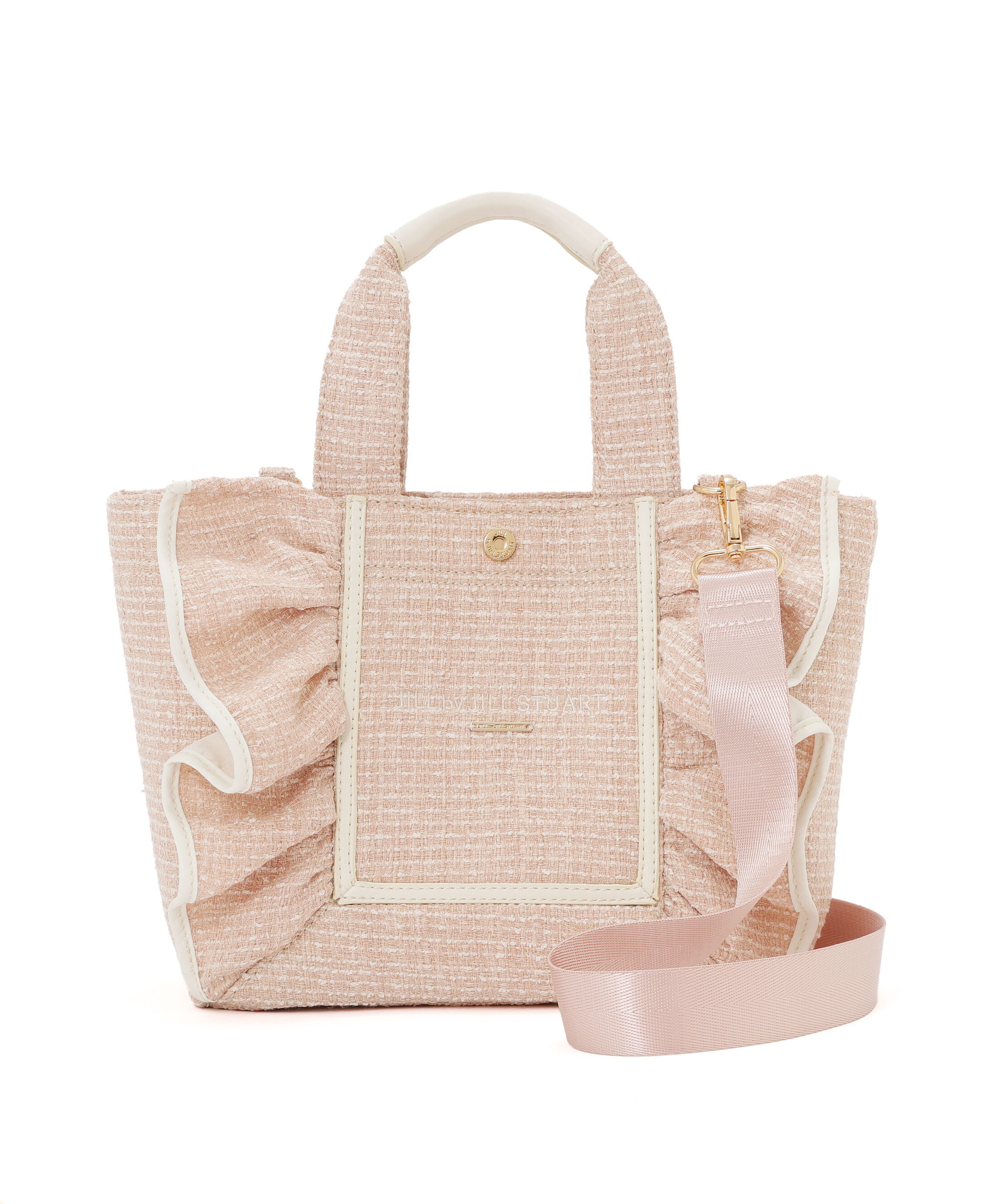  「パステルツイードフレームフリルトートバッグ」|その他|