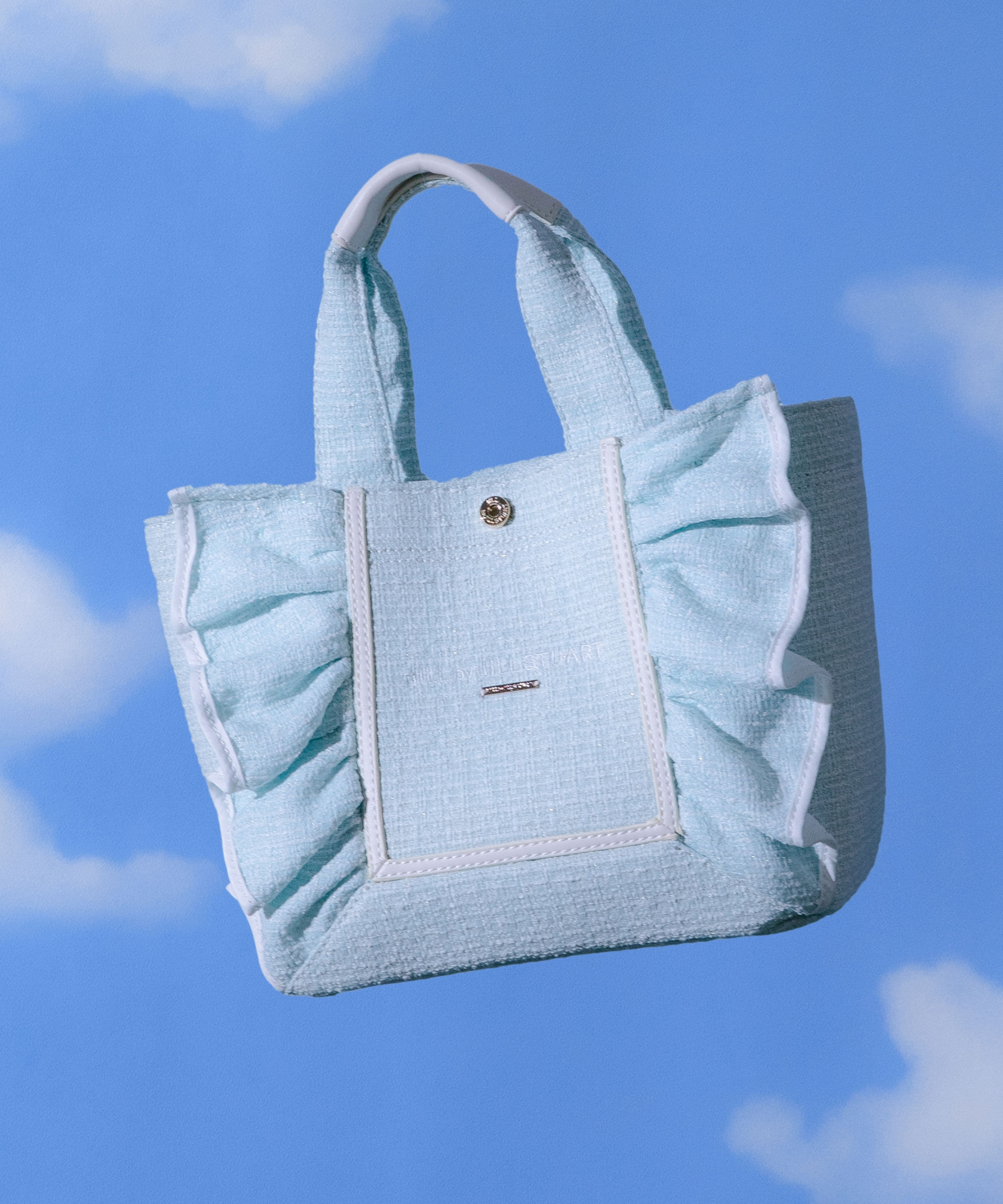  「パステルツイードフレームフリルトートバッグ」|その他|