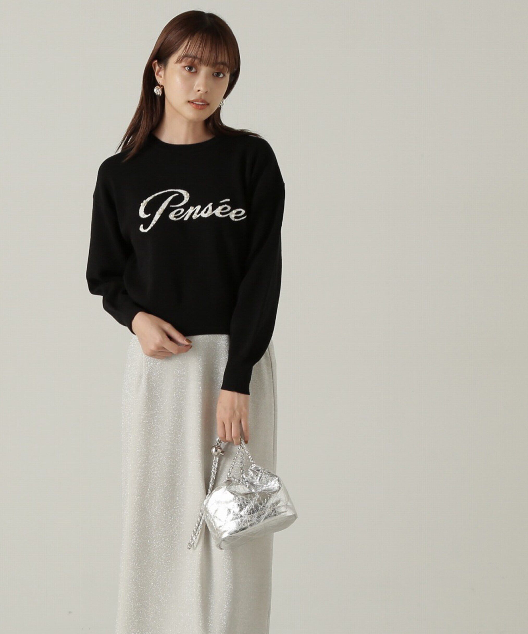 PROPORTION BODY DRESSING「パールロゴニット　WEB限定カラー：ブラウン　24AW」|ニット・セーター|