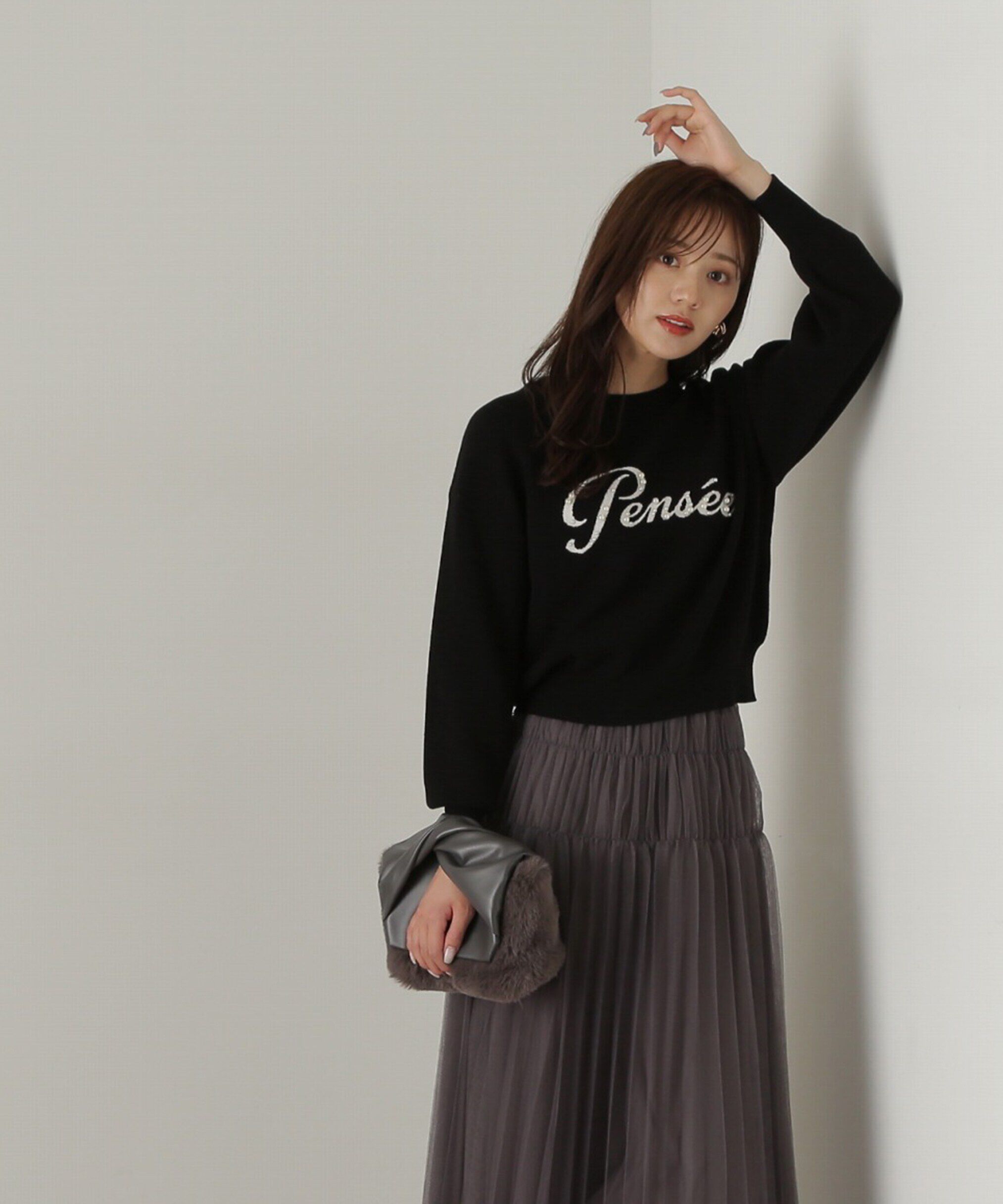 PROPORTION BODY DRESSING「パールロゴニット　WEB限定カラー：ブラウン　24AW」|ニット・セーター|