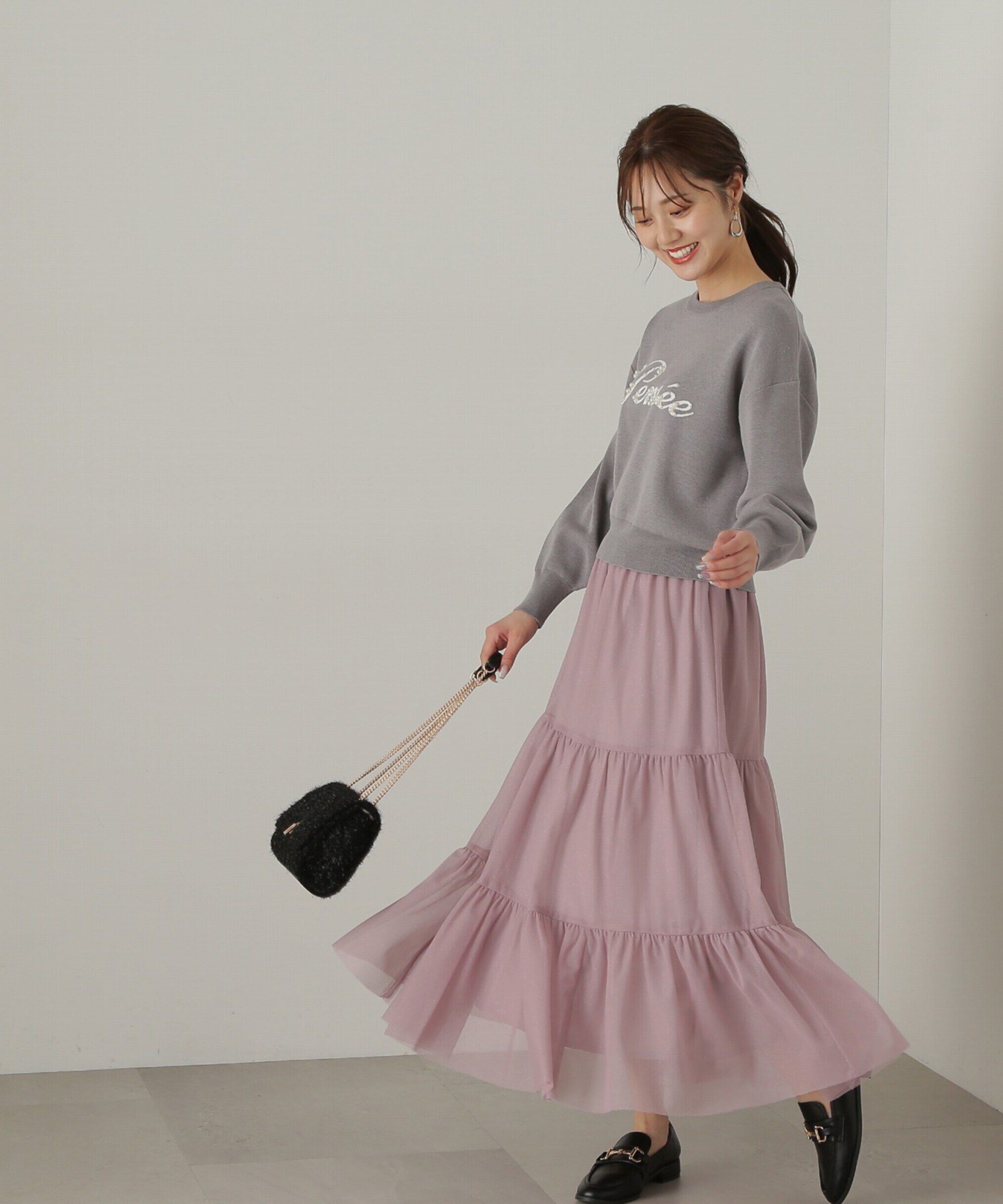 PROPORTION BODY DRESSING「パールロゴニット　WEB限定カラー：ブラウン　24AW」|ニット・セーター|