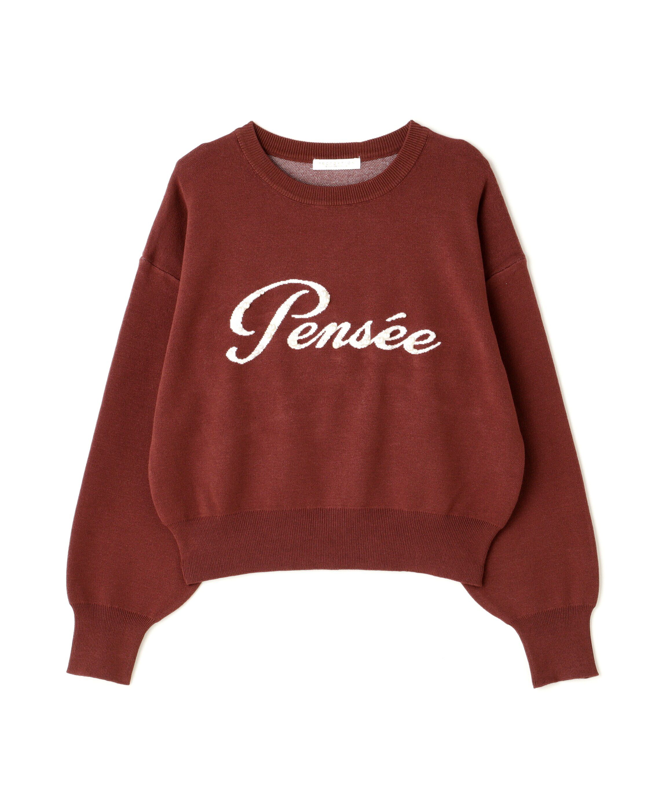 PROPORTION BODY DRESSING「パールロゴニット　WEB限定カラー：ブラウン　24AW」|ニット・セーター|