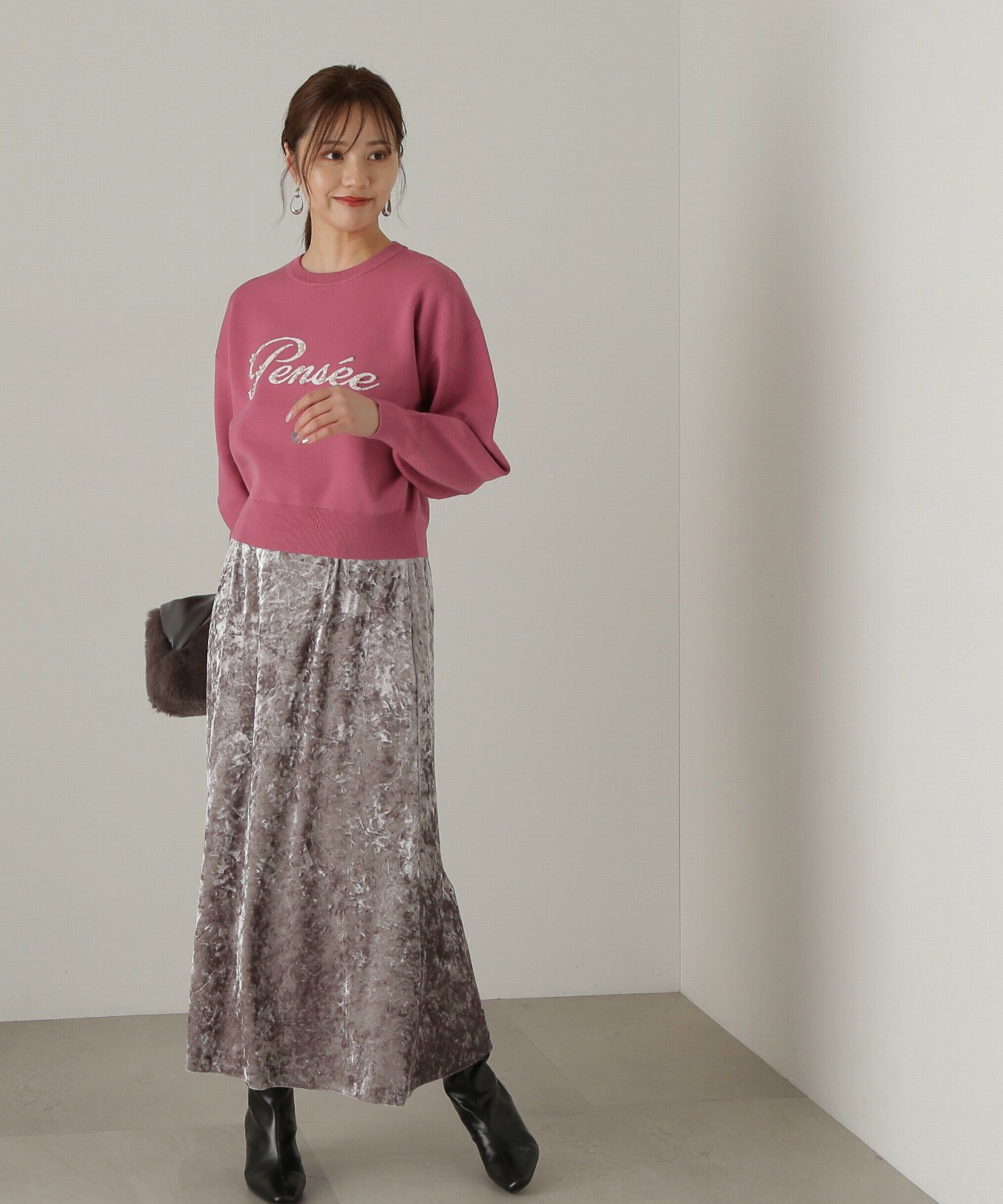 PROPORTION BODY DRESSING「パールロゴニット　WEB限定カラー：ブラウン　24AW」|ニット・セーター|