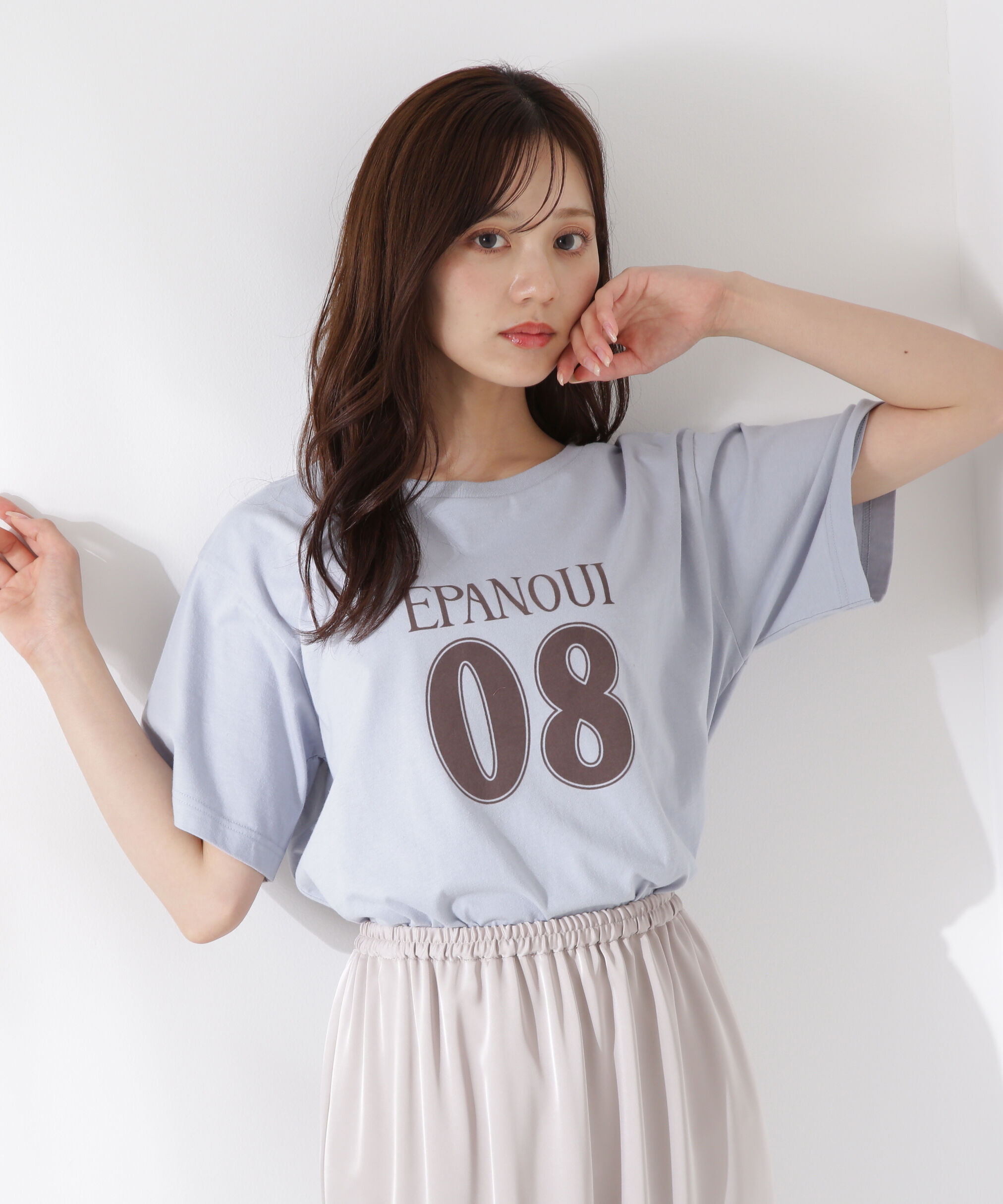 PROPORTION BODY DRESSING「ナンバーリングTシャツ」|Tシャツ・カットソー|ブルー