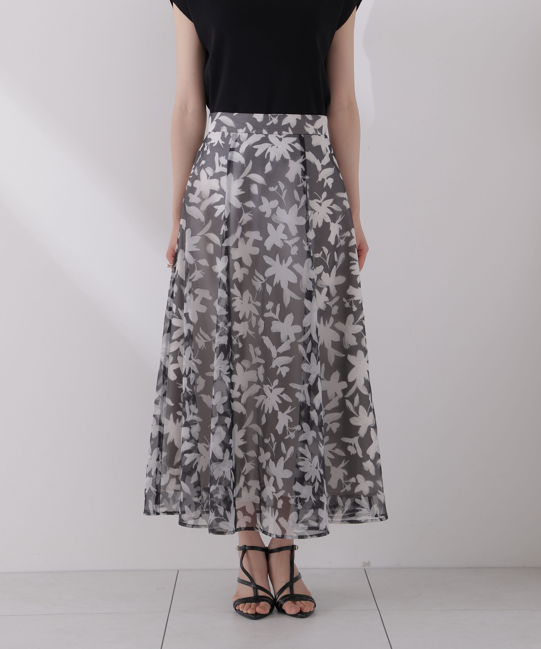 PROPORTION BODY DRESSING「＜ウォッシャブル＞ペイントフラワースカート」|スカート|