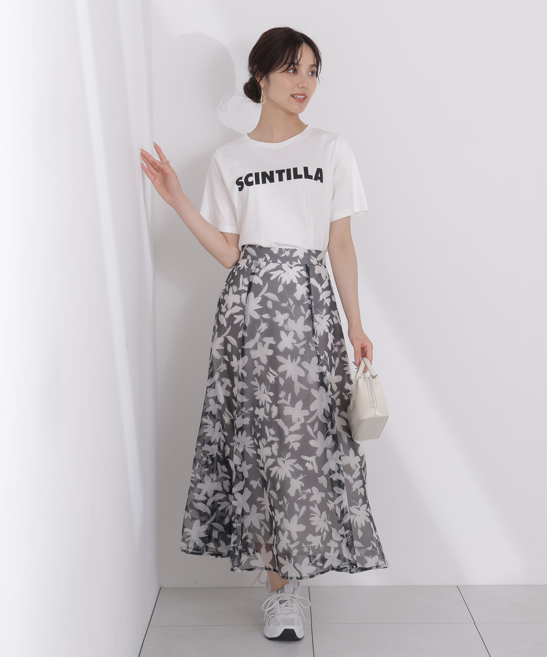 PROPORTION BODY DRESSING「＜ウォッシャブル＞ペイントフラワースカート」|スカート|