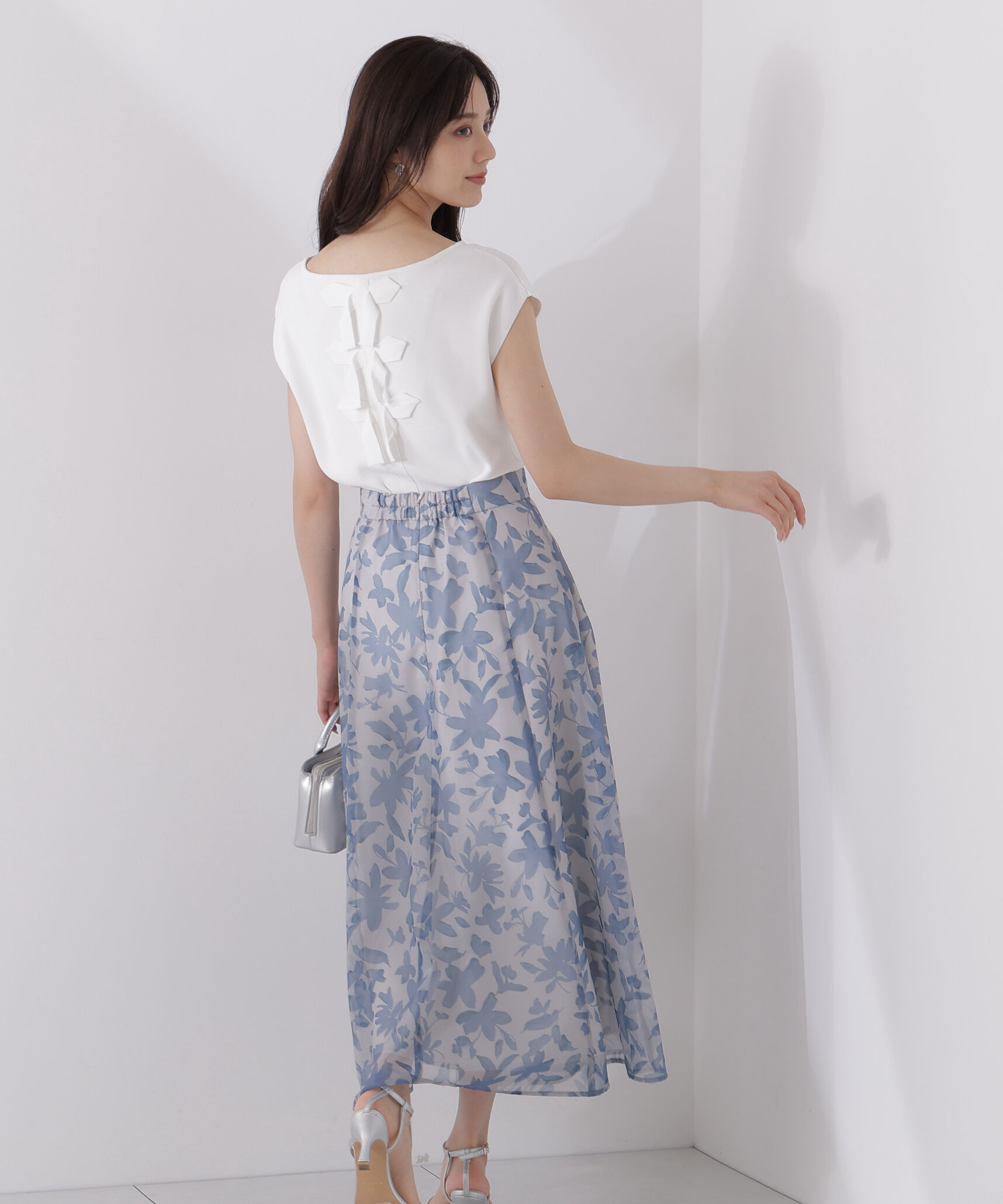 PROPORTION BODY DRESSING「＜ウォッシャブル＞ペイントフラワースカート」|スカート|