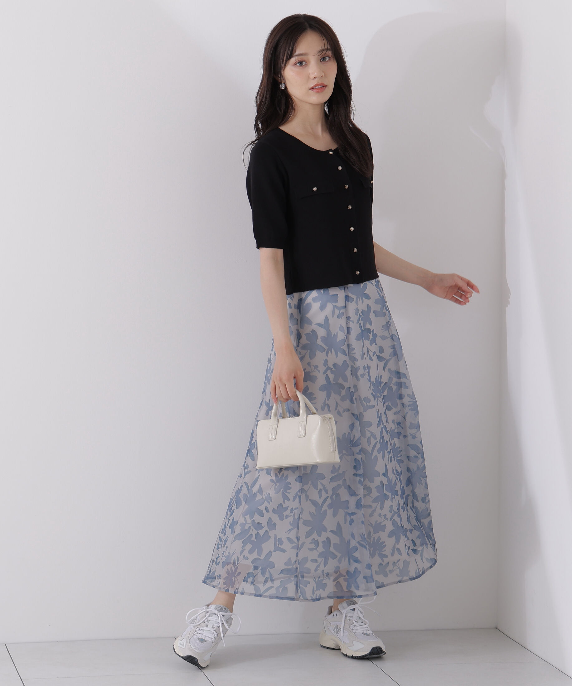 PROPORTION BODY DRESSING「＜ウォッシャブル＞ペイントフラワースカート」|スカート|