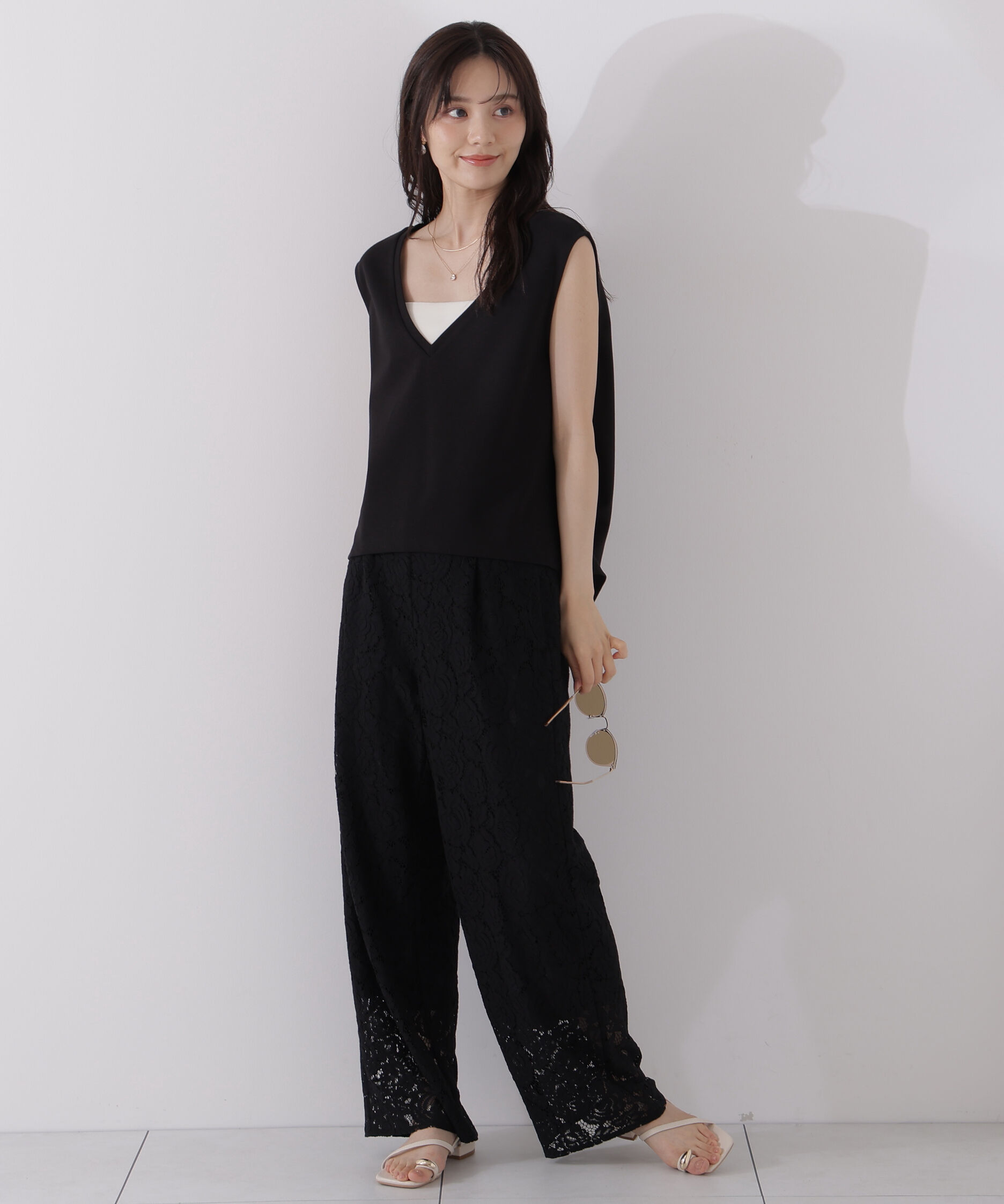 PROPORTION BODY DRESSING「＜ウォッシャブル＞Vネックフォルムカットソー」|Tシャツ・カットソー|