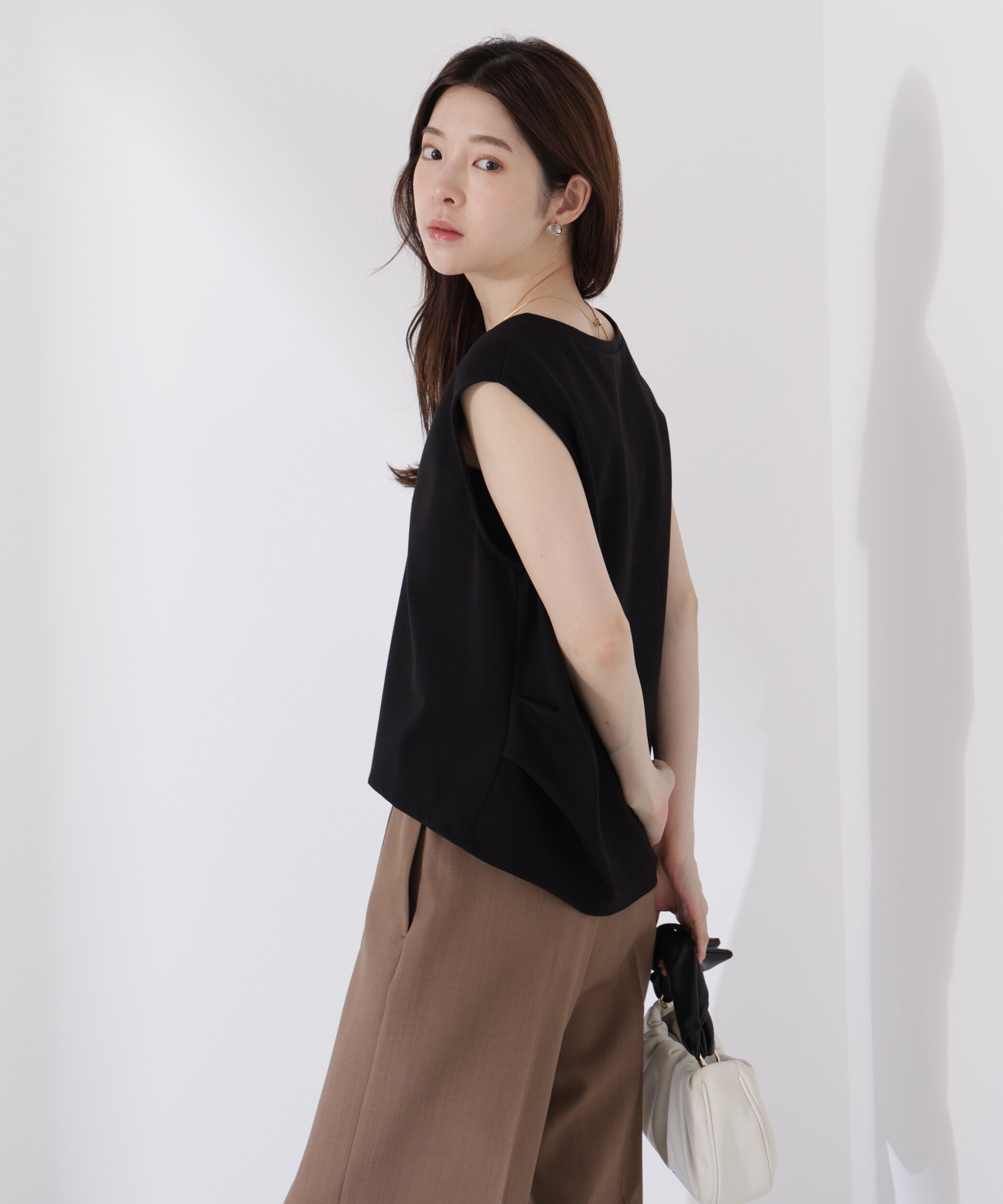 PROPORTION BODY DRESSING「＜ウォッシャブル＞Vネックフォルムカットソー」|Tシャツ・カットソー|