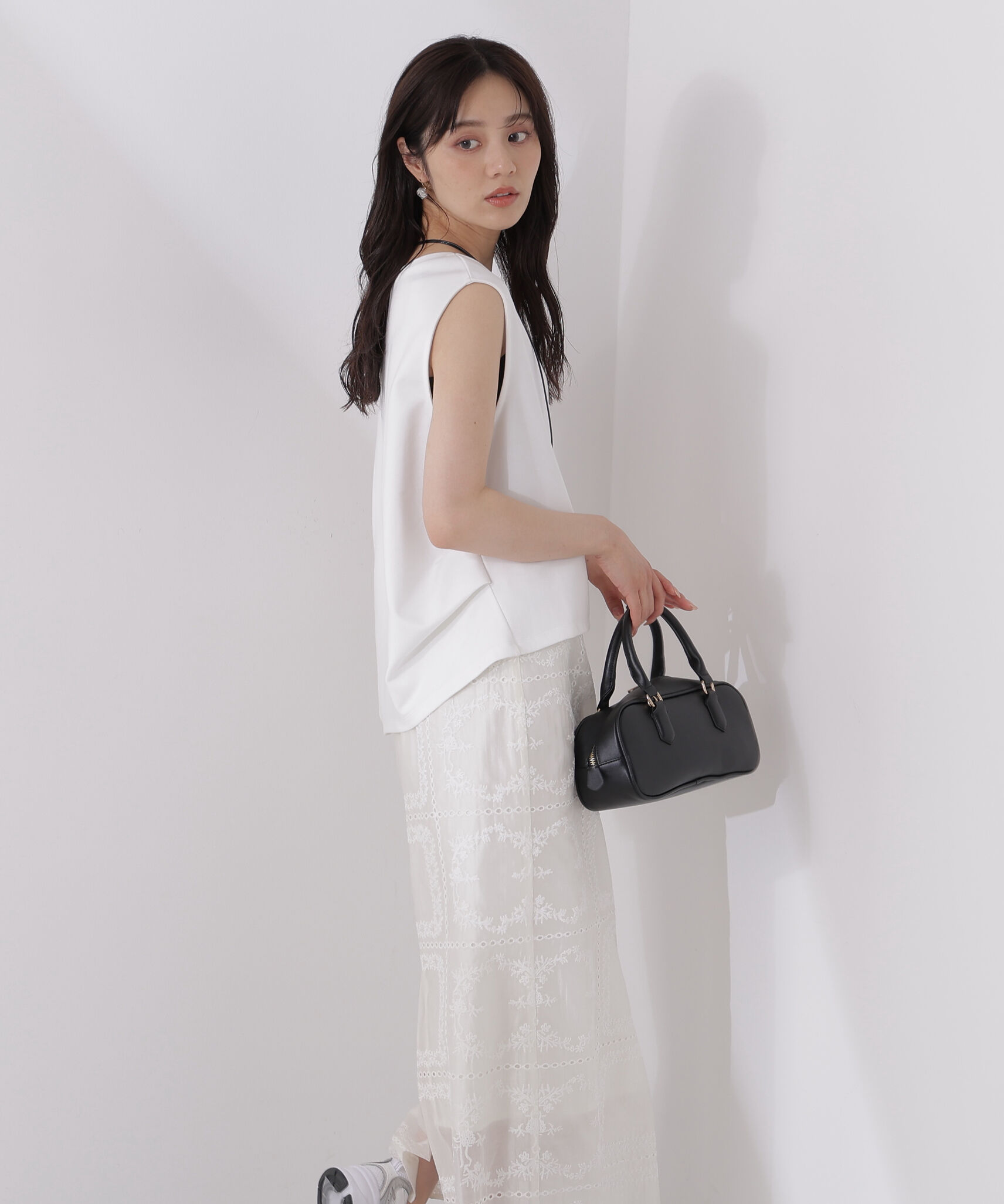 PROPORTION BODY DRESSING「＜ウォッシャブル＞Vネックフォルムカットソー」|Tシャツ・カットソー|