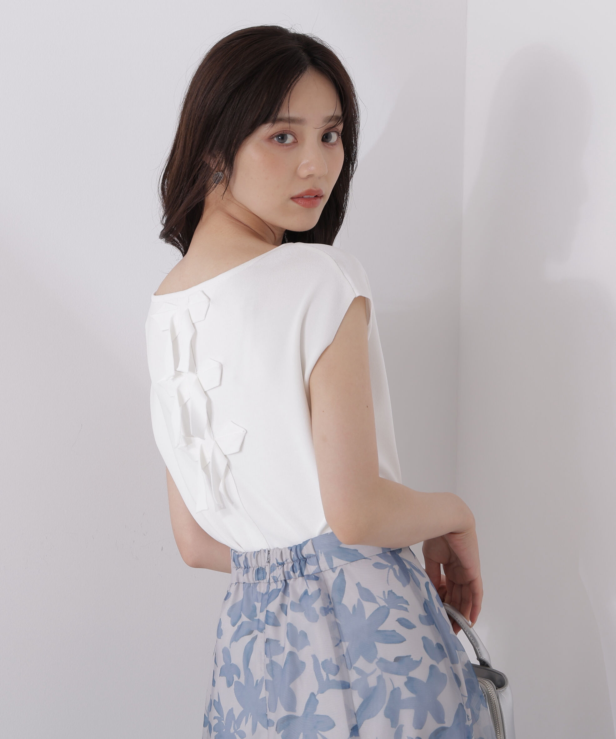 PROPORTION BODY DRESSING「前後2wayリボンニット」|ニット・セーター|エクリュ1