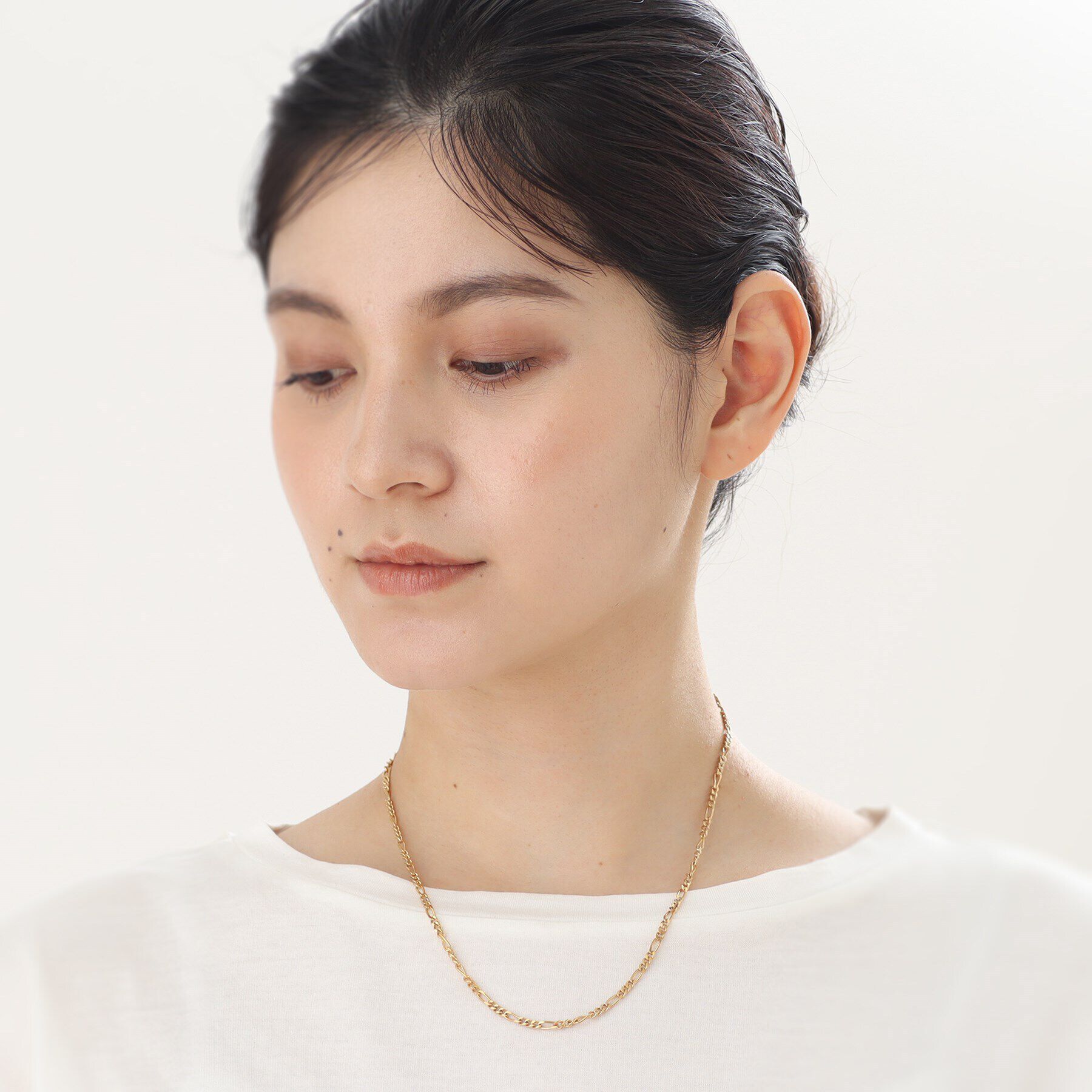 COCOSHNIK ONKITSCH「シルバー デザインチェーン フィガロネックレス GP」|ネックレス|