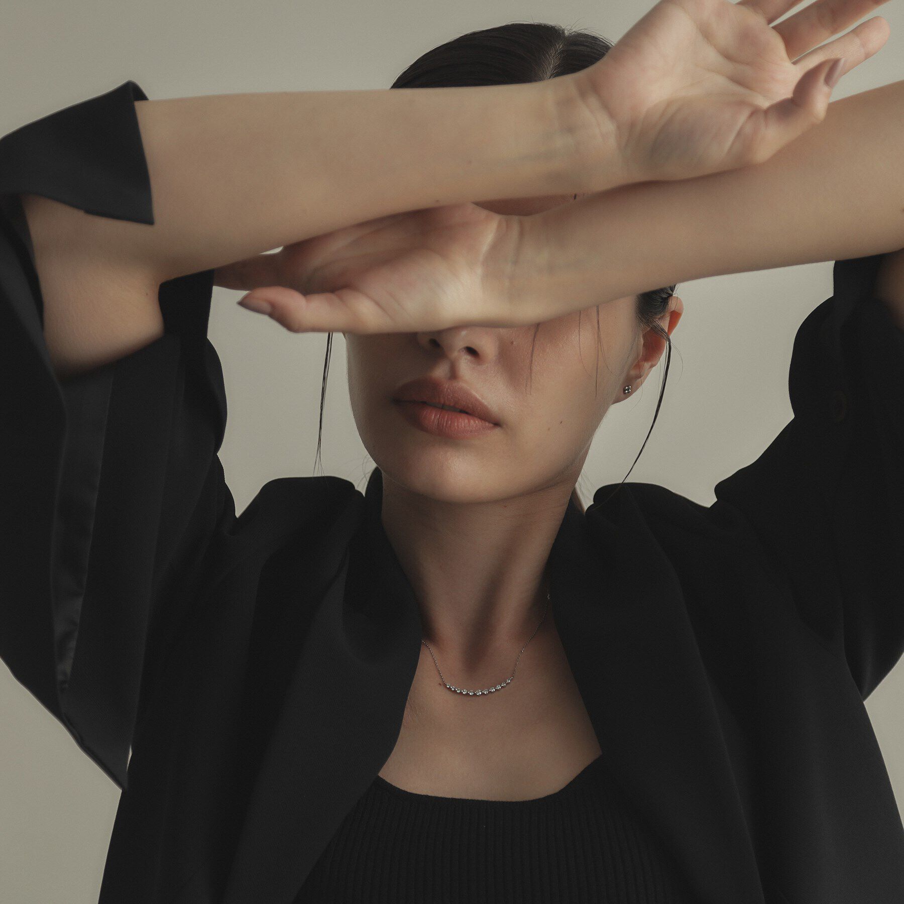 COCOSHNIK「プラチナ ダイヤモンド グラデーション11石 ネックレス」|ネックレス|