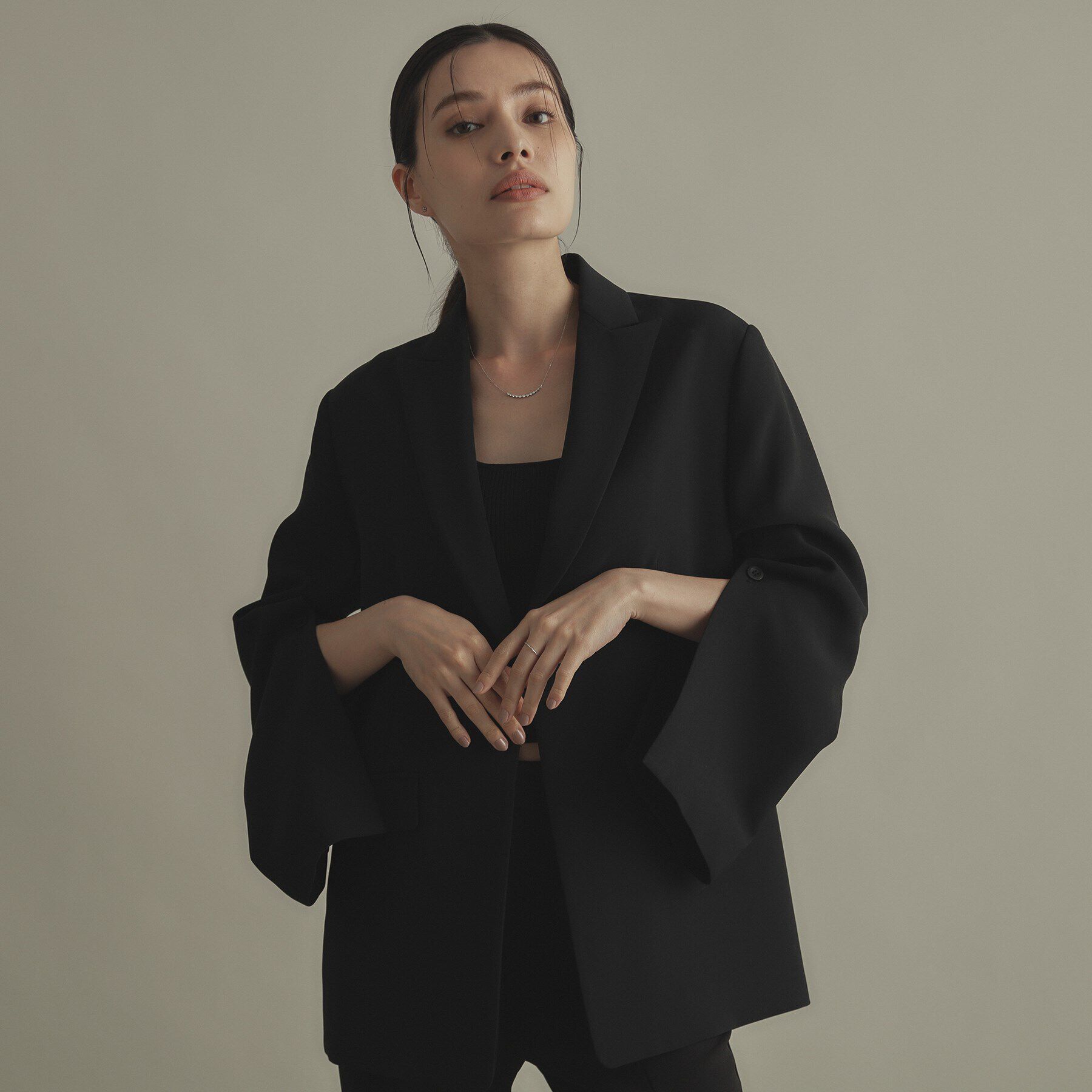 COCOSHNIK「プラチナ ダイヤモンド グラデーション11石 ネックレス」|ネックレス|