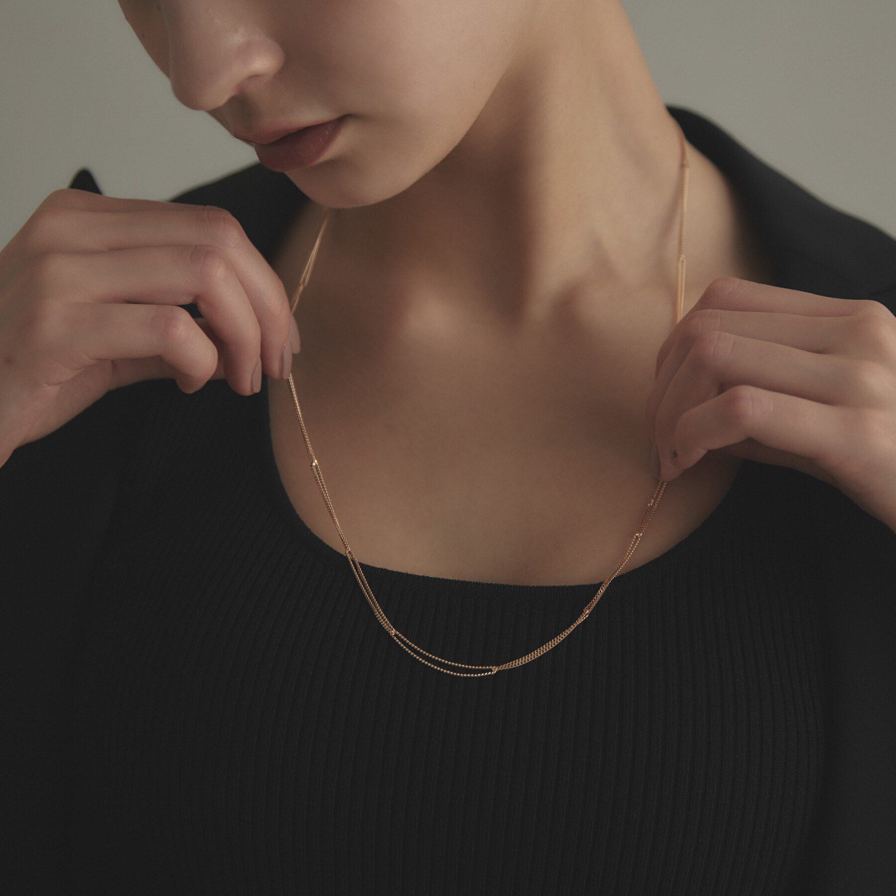 COCOSHNIK「K10キヘイループ ネックレス（60cm）」|ネックレス|