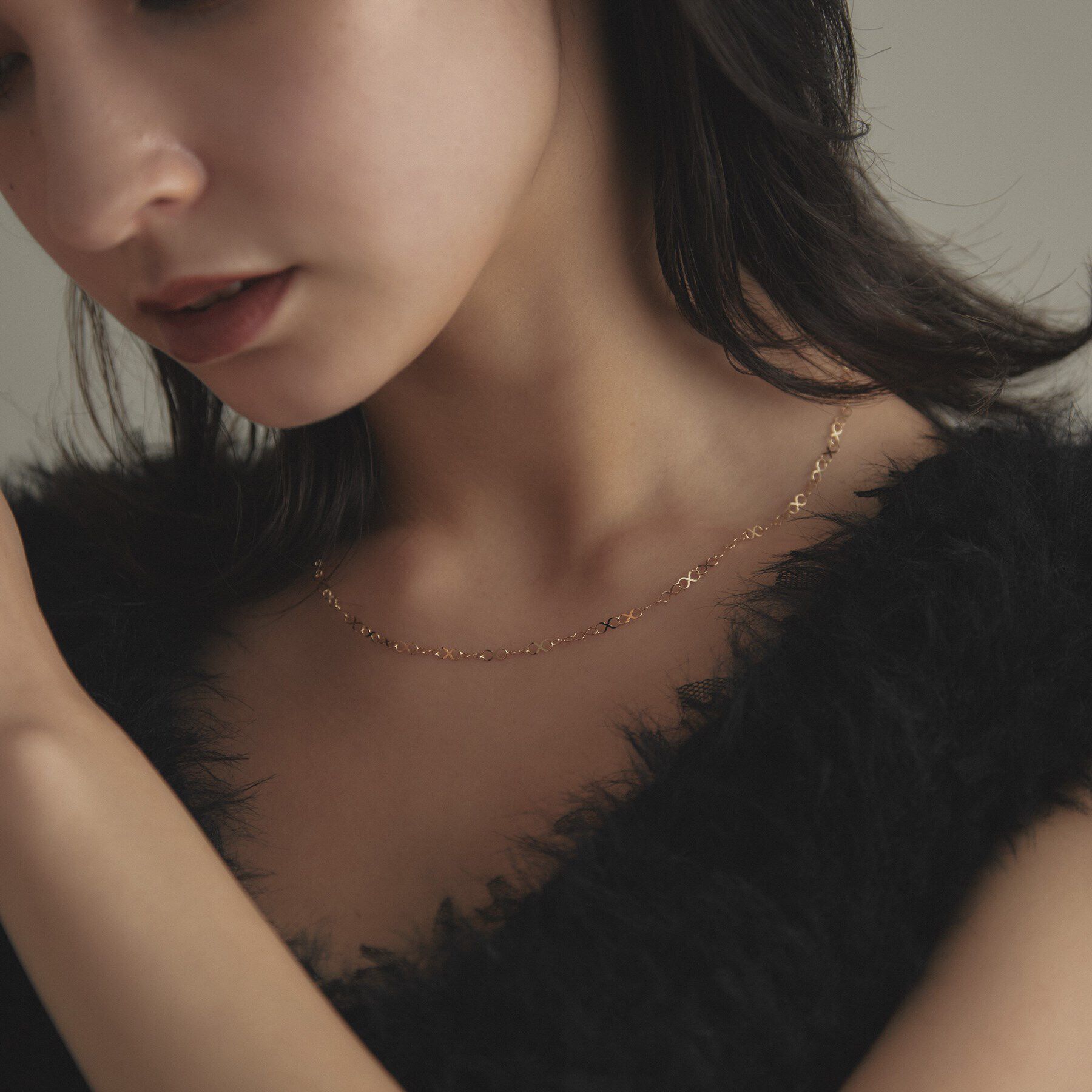 COCOSHNIK「K10X大チェーン ネックレス」|ネックレス|