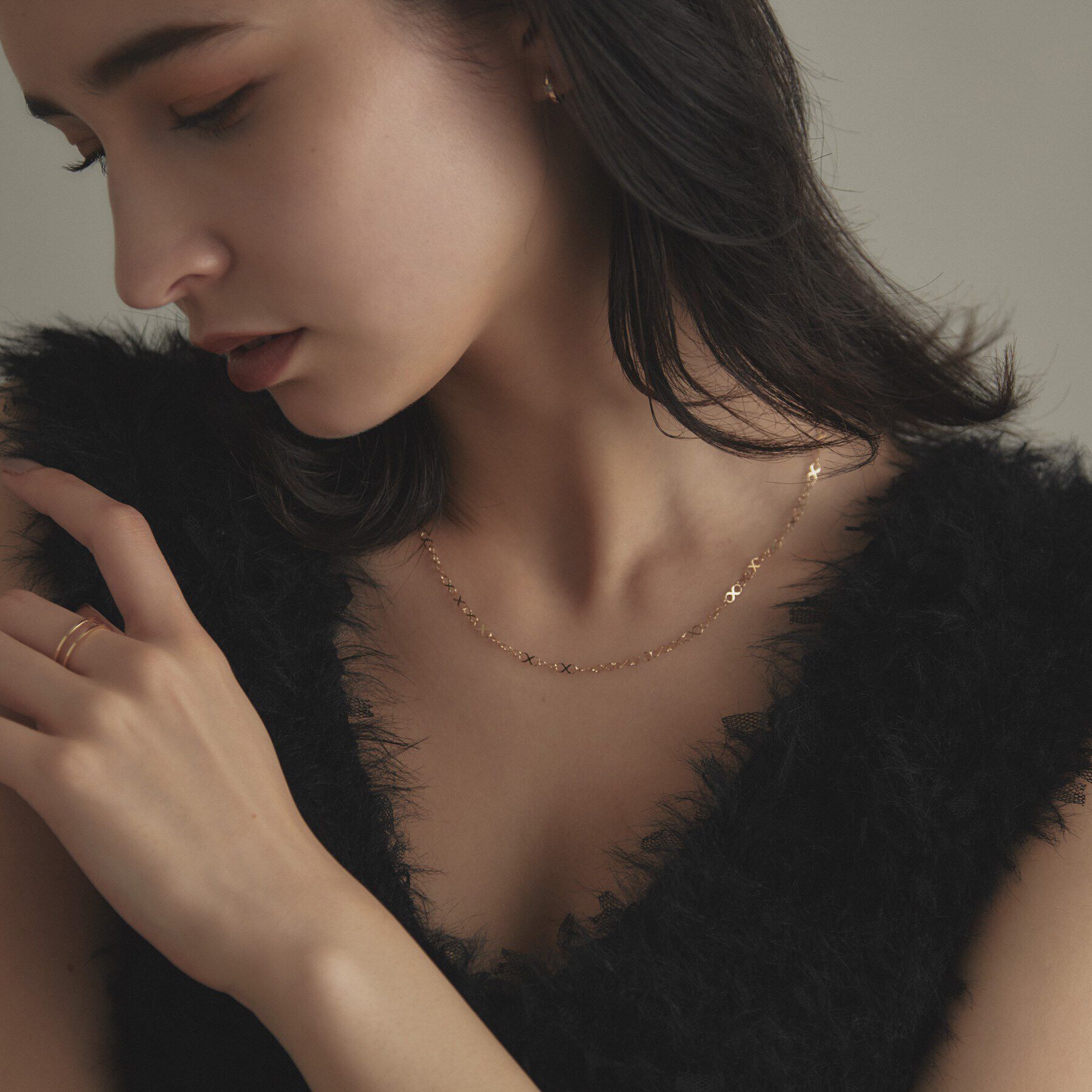 COCOSHNIK「K10X大チェーン ネックレス」|ネックレス|