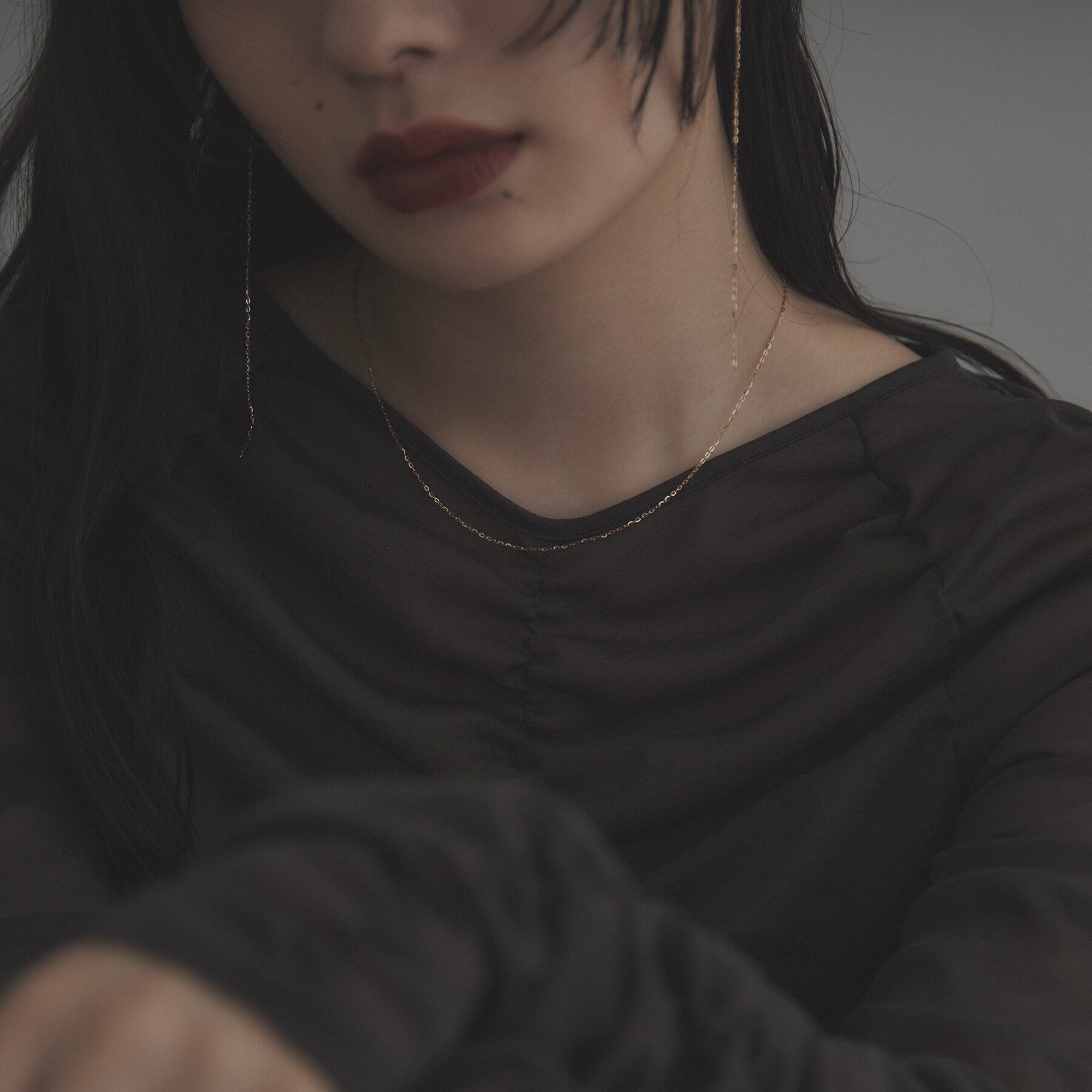 COCOSHNIK ONKITSCH「K10スキニーネックレス フラッシュケーブル」|ネックレス|