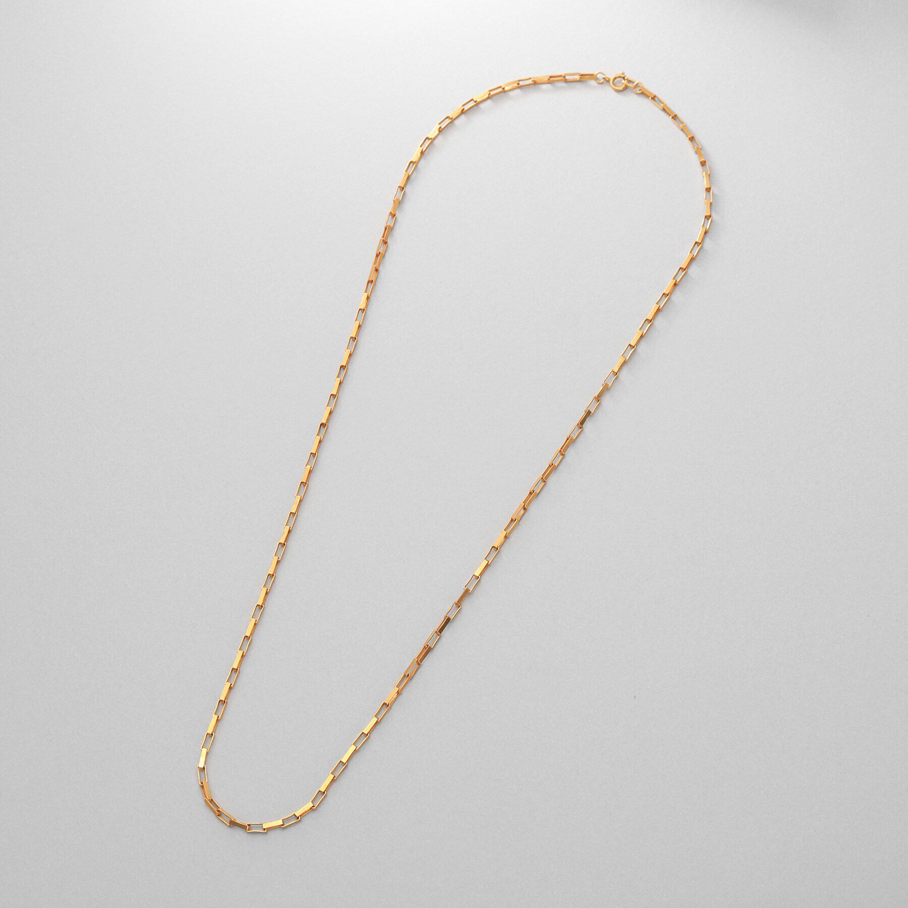 COCOSHNIK ONKITSCH「シルバー デザインチェーン ボックスネックレスM（55cm） GP」|ネックレス|