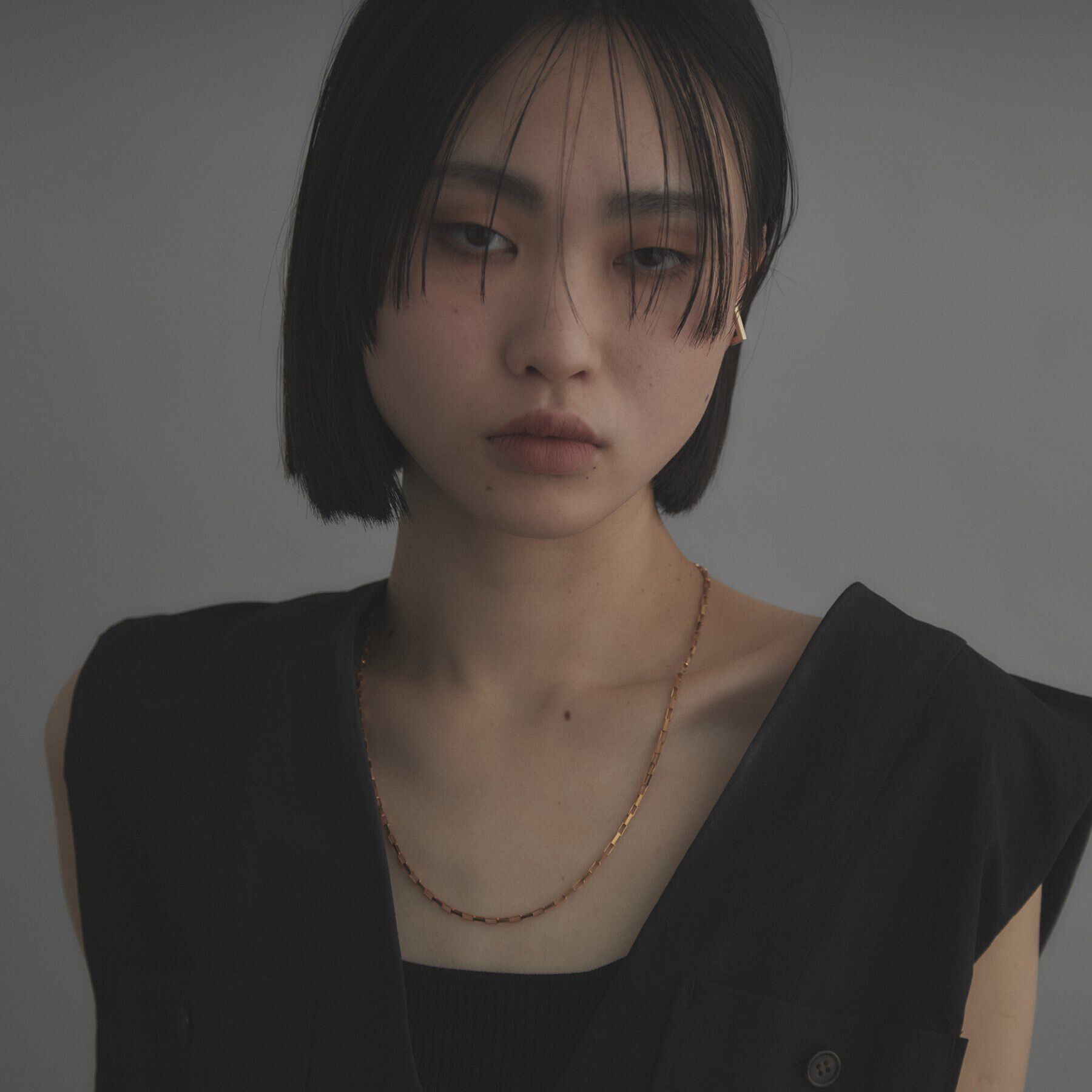 COCOSHNIK ONKITSCH「シルバー デザインチェーン ボックスネックレスM（55cm） GP」|ネックレス|