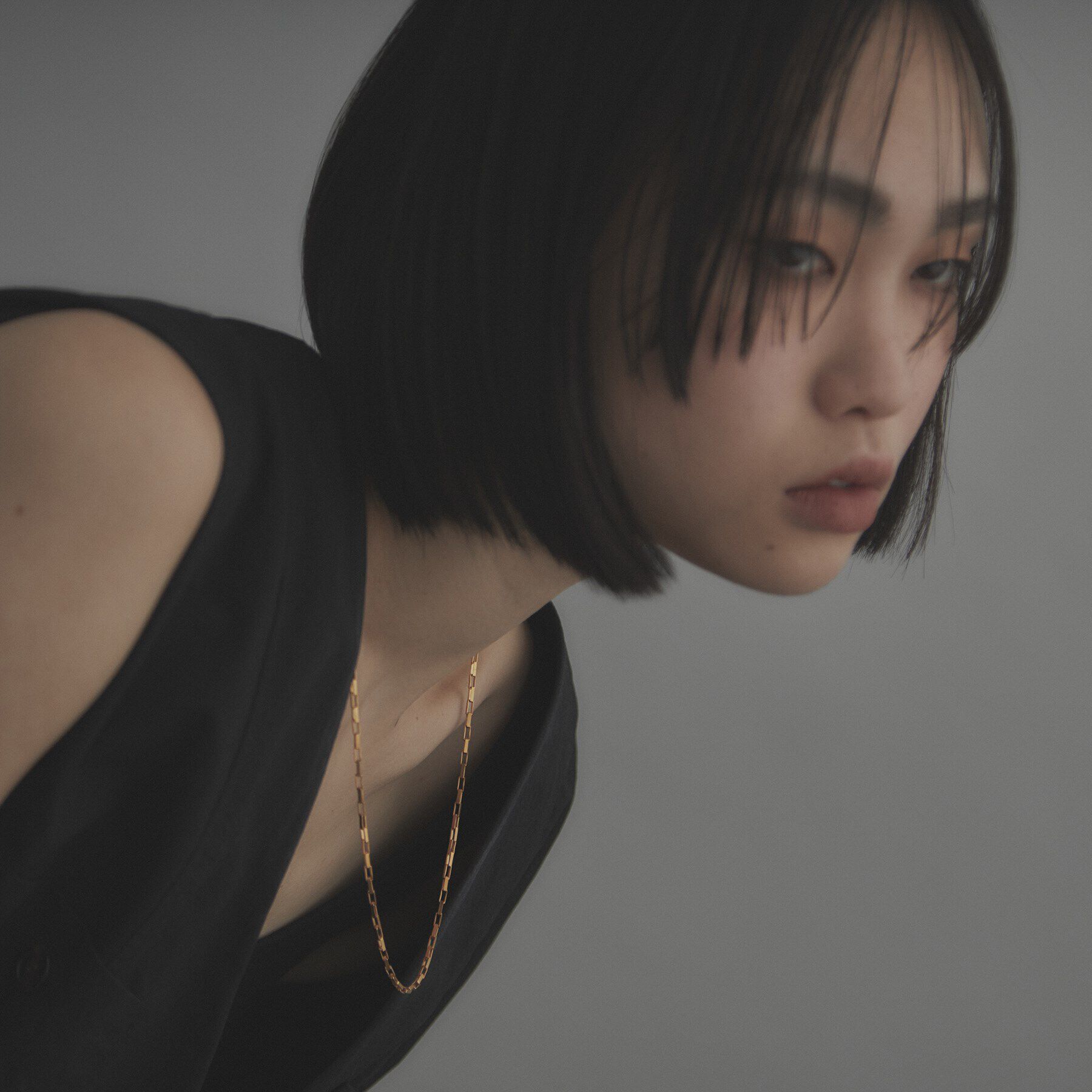 COCOSHNIK ONKITSCH「シルバー デザインチェーン ボックスネックレスM（55cm） GP」|ネックレス|