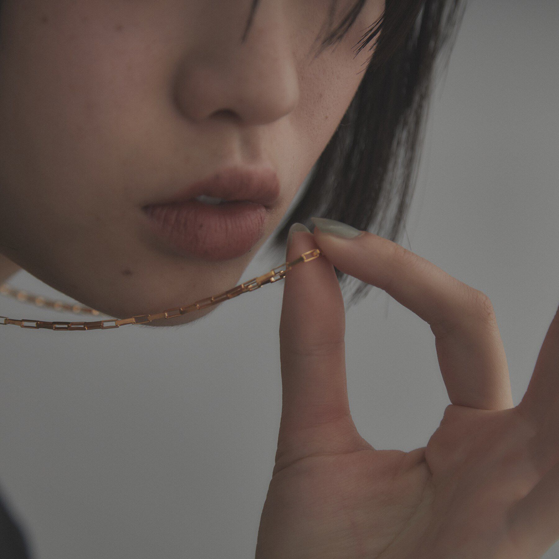 COCOSHNIK ONKITSCH「シルバー デザインチェーン ボックスネックレスM（55cm） GP」|ネックレス|